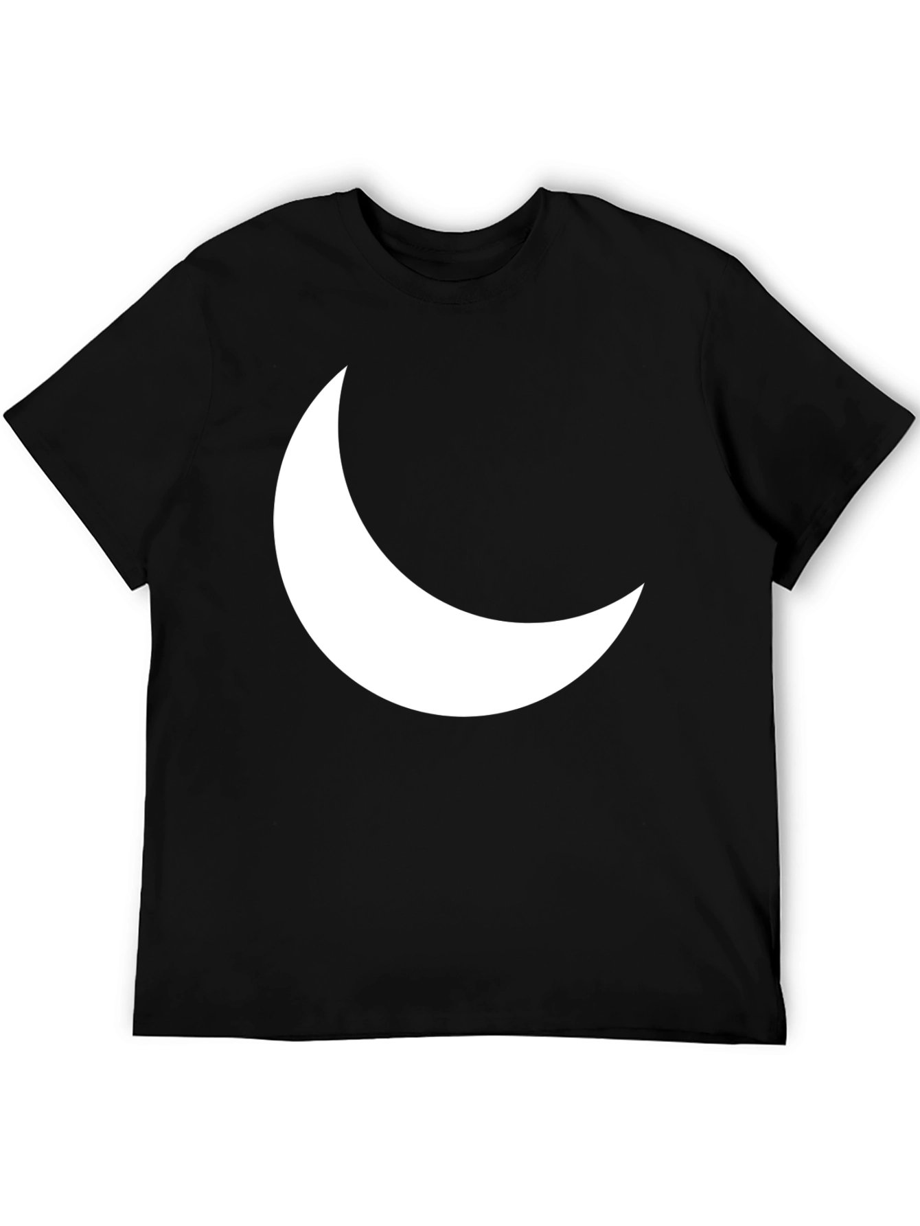 Crescent Moon Graphic T-Shirt - Stylish Black Tee