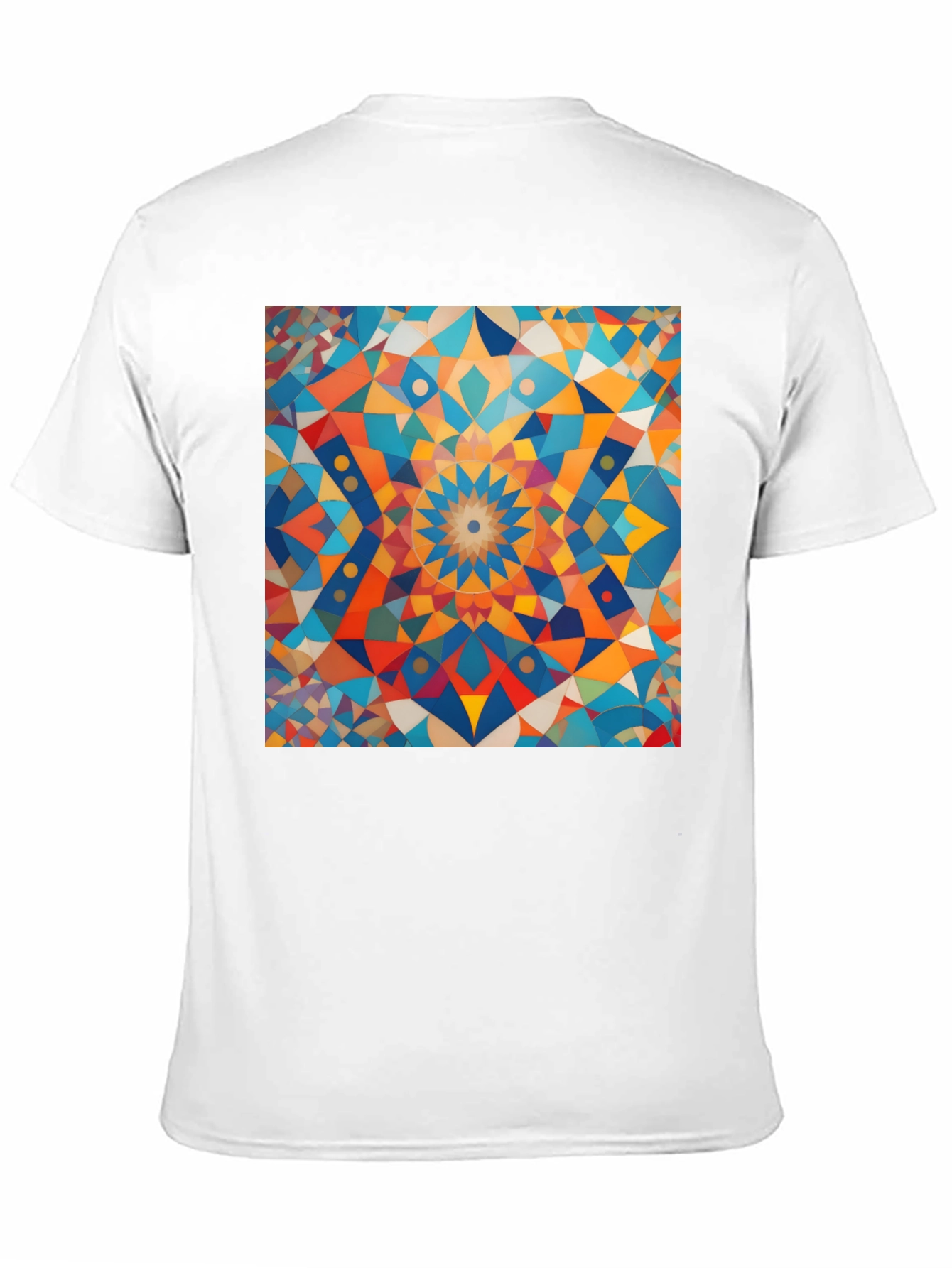 Geometric Mosaic Art Black T-Shirt