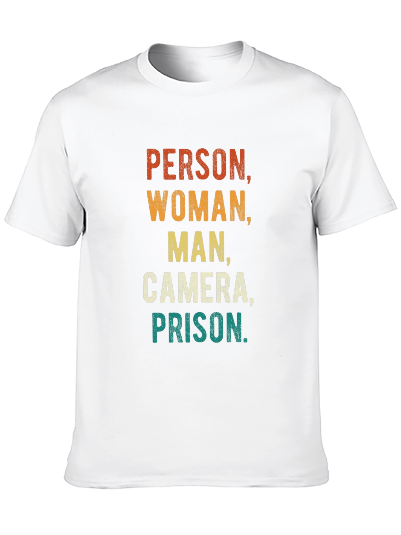 Person Woman Man Camera Prison Funny Tee