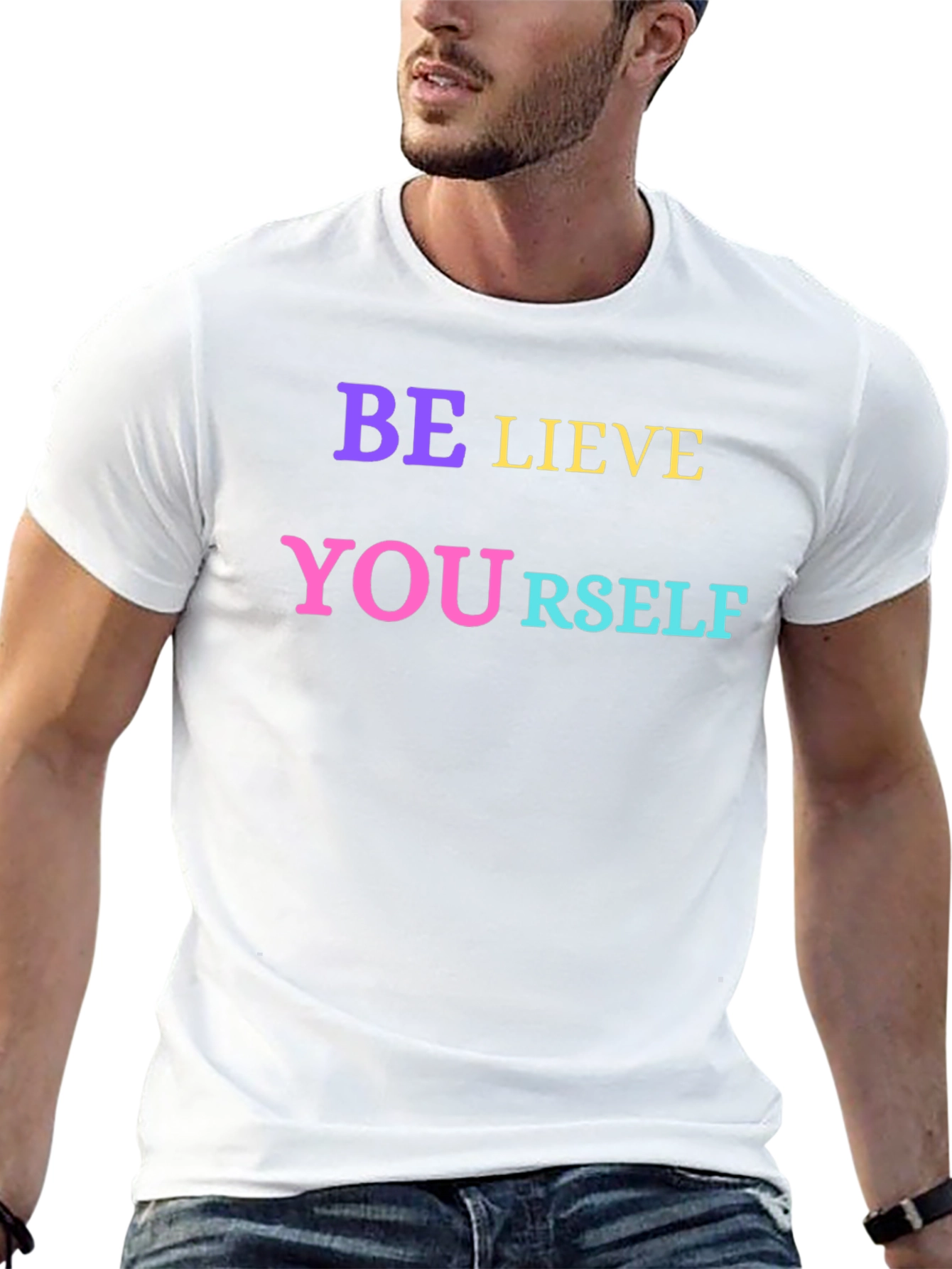 Be-lieve in Your-self Black T-Shirt