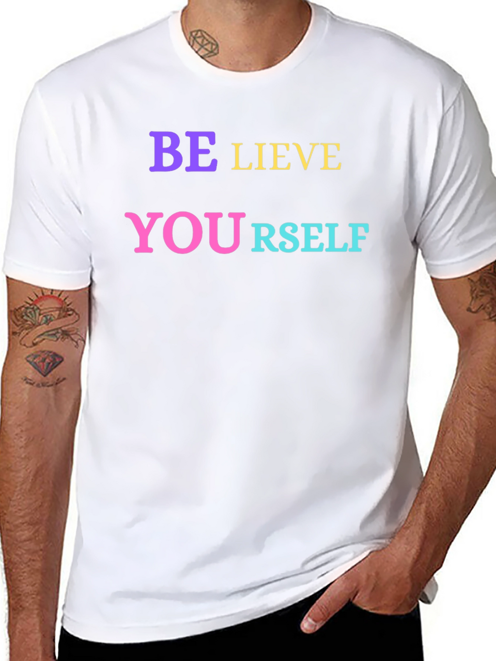 Be-lieve in Your-self Black T-Shirt