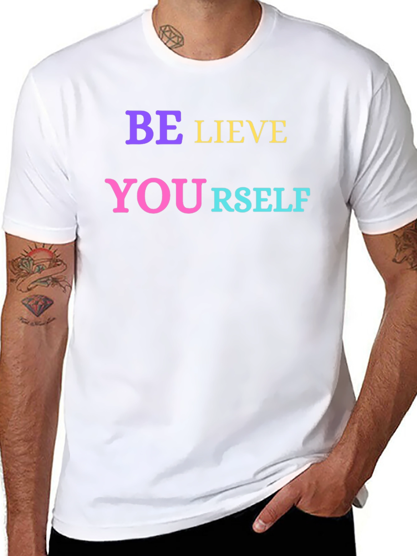 Be-lieve in Your-self Black T-Shirt