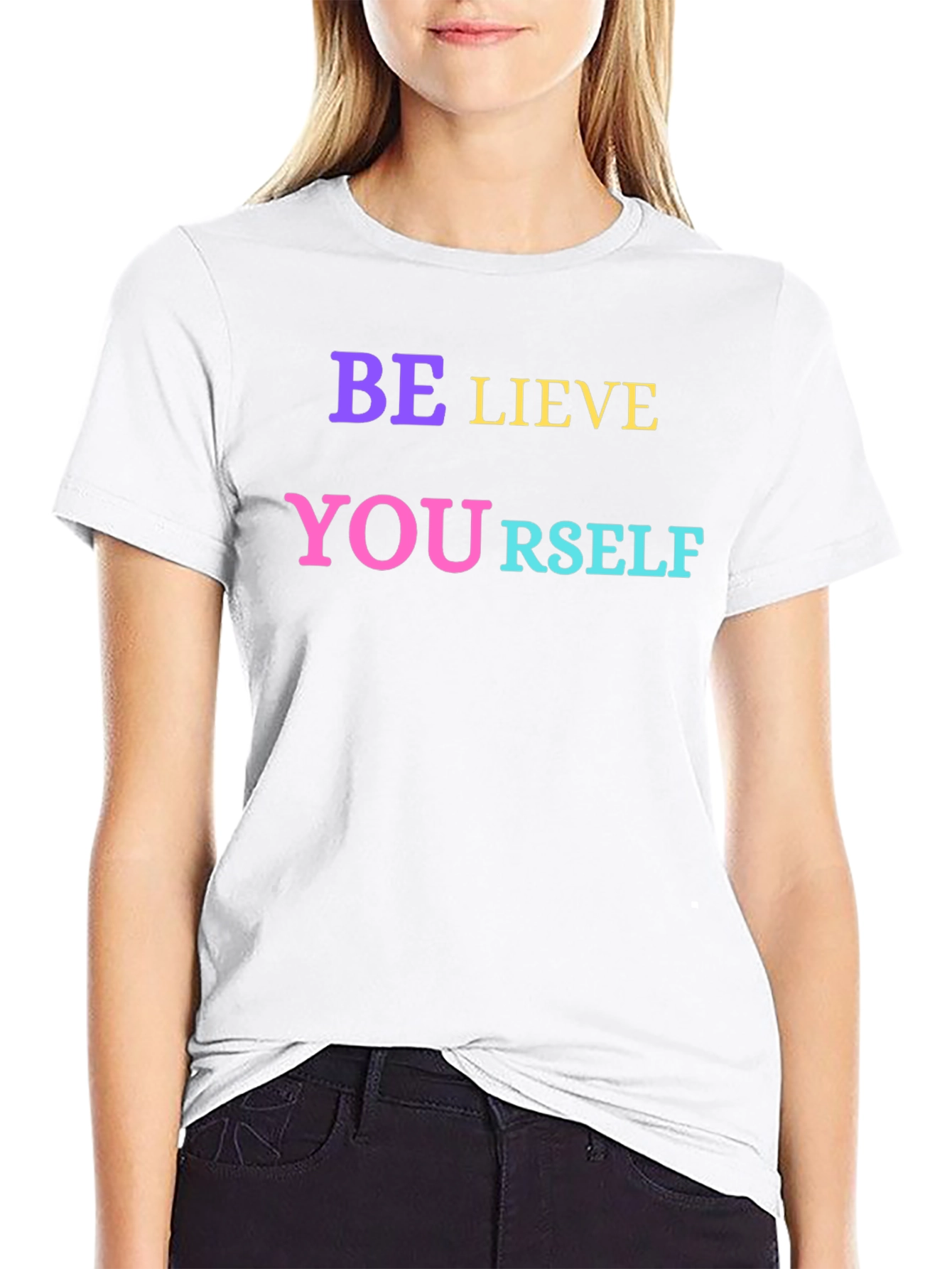 Be-lieve in Your-self Black T-Shirt