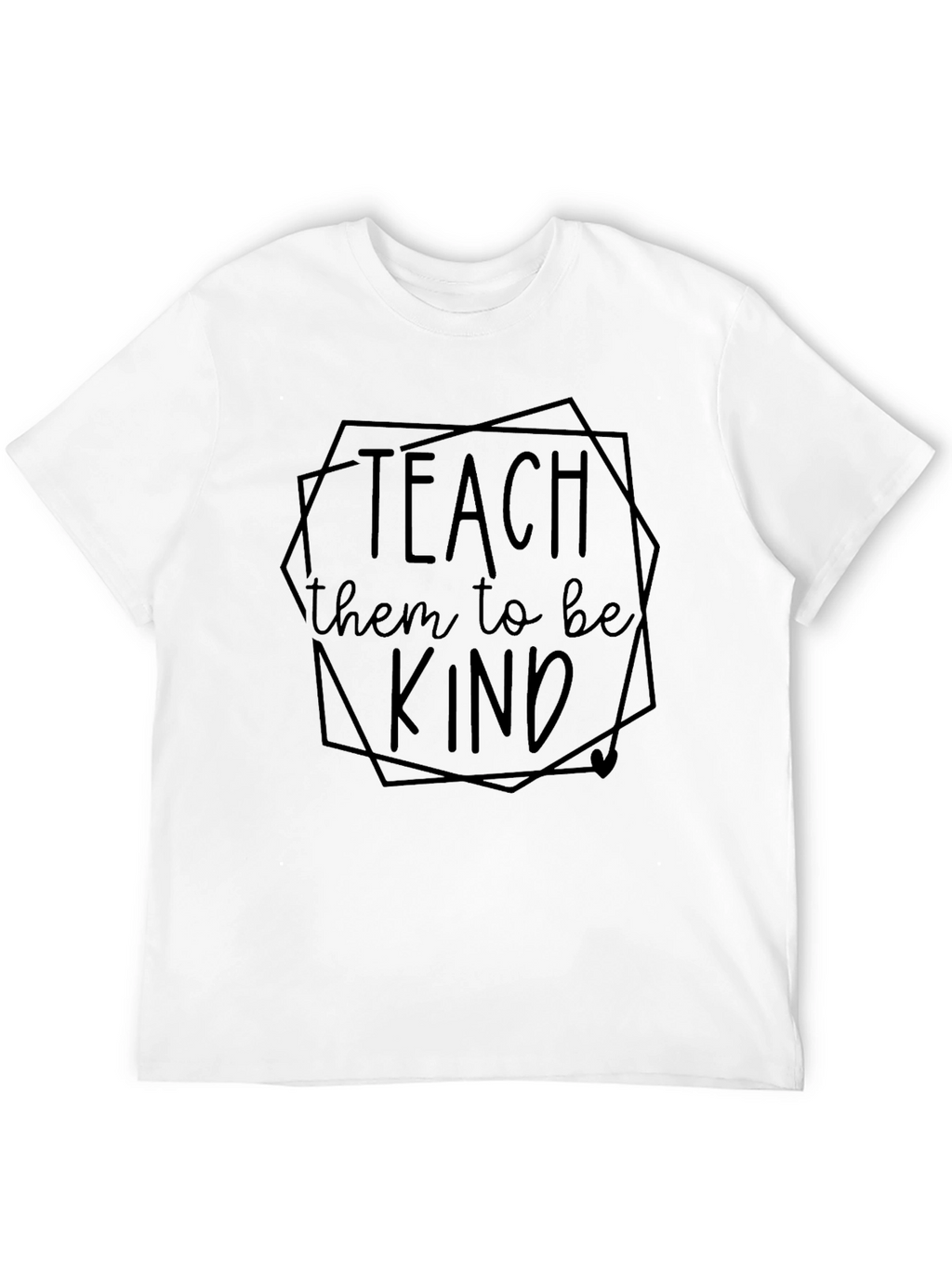 Teach Them to Be Kind Black Graphic Tee