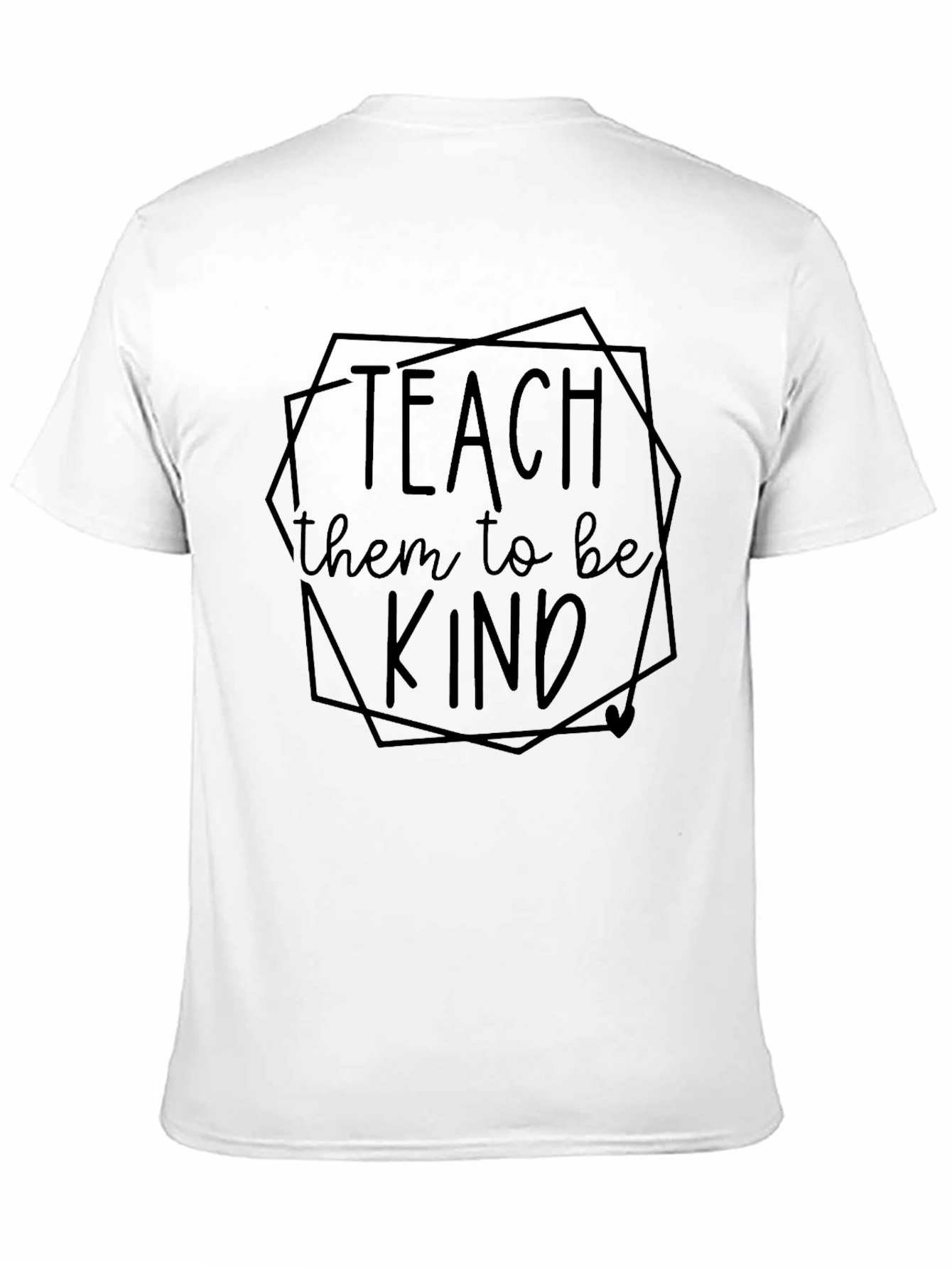 Teach Them to Be Kind Black Graphic Tee