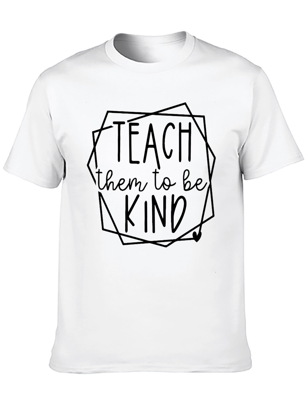Teach Them to Be Kind Black Graphic Tee