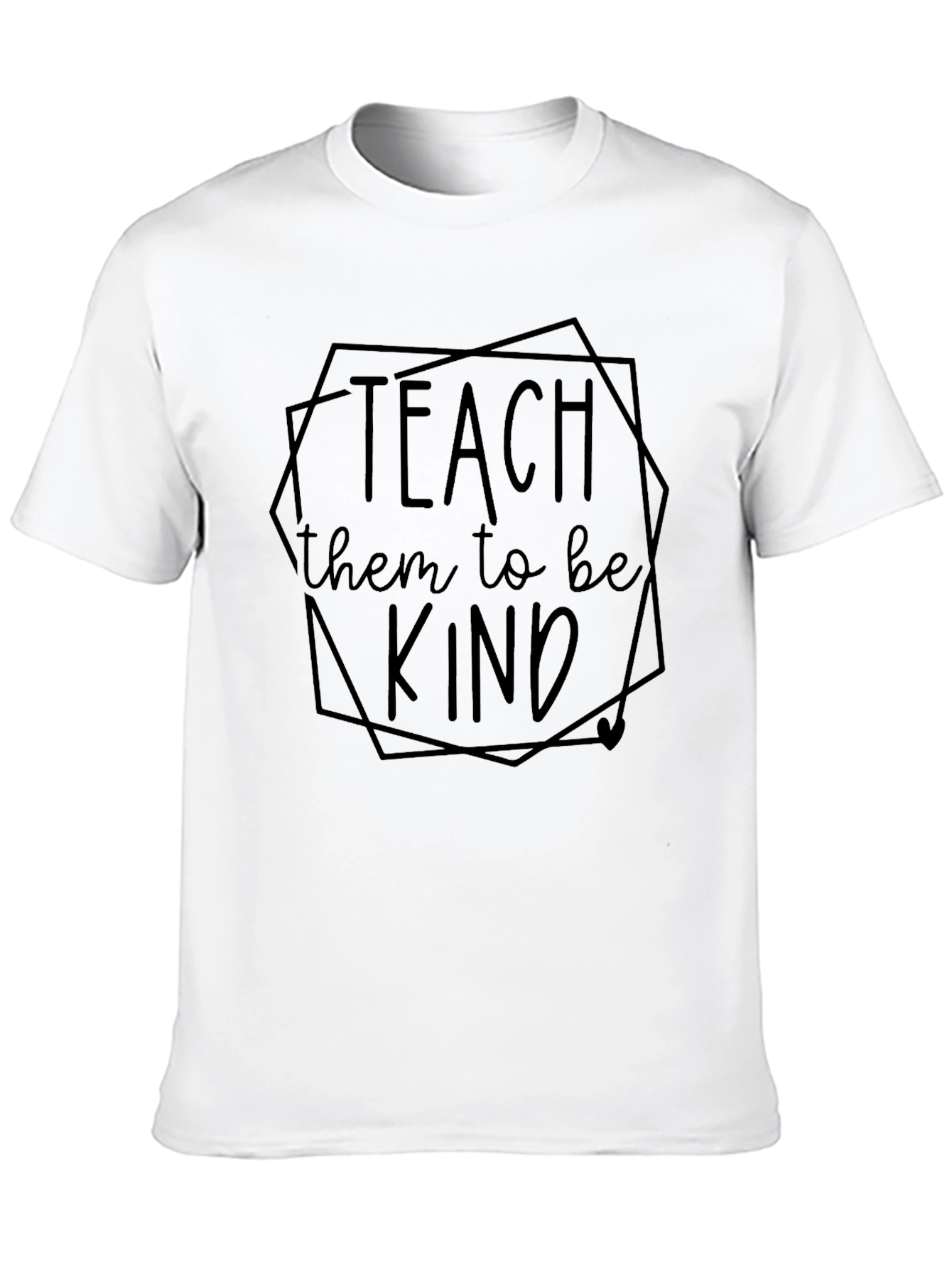Teach Them to Be Kind Black Graphic Tee