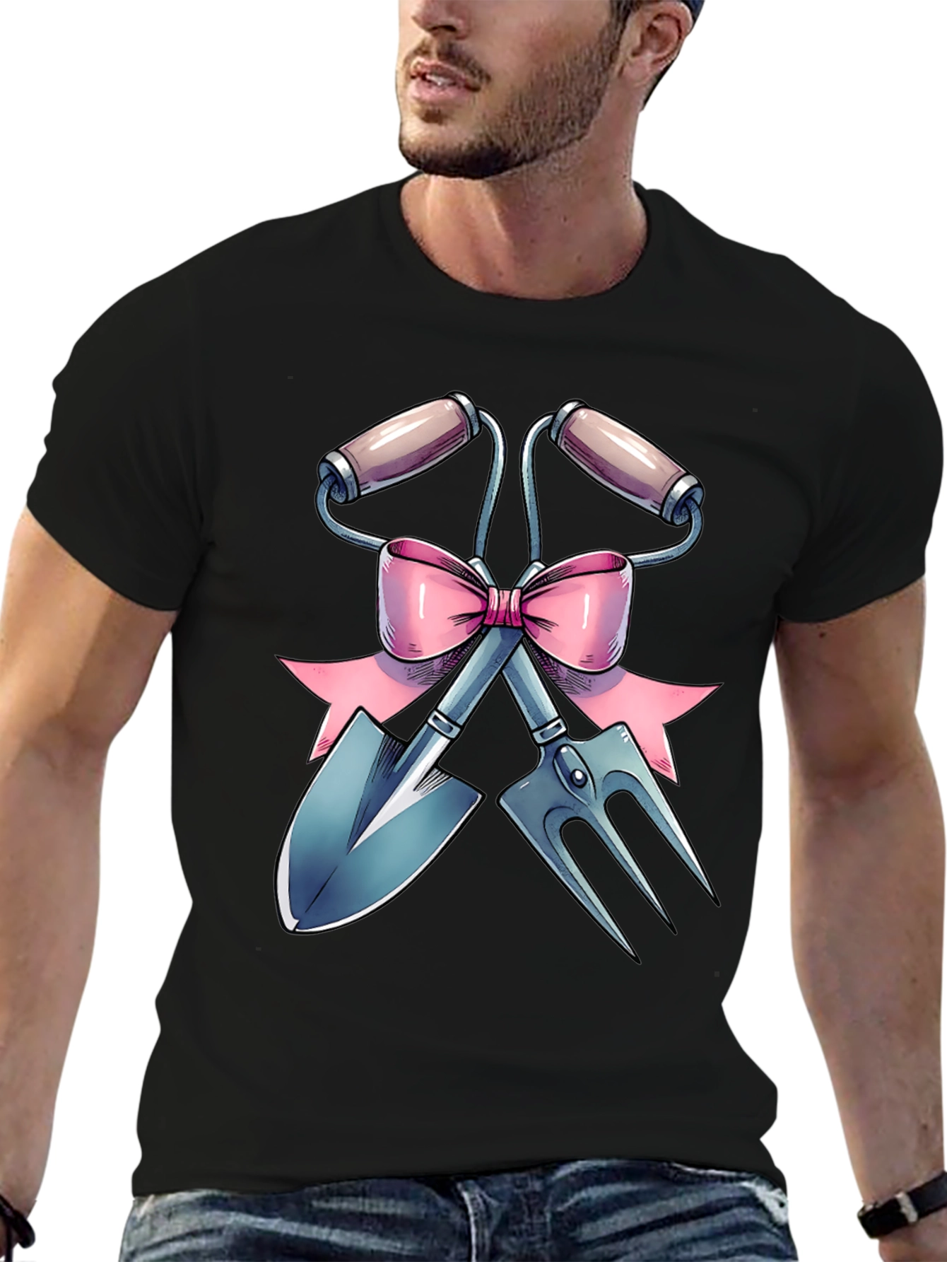 Gardening Tool T-Shirt with Bow