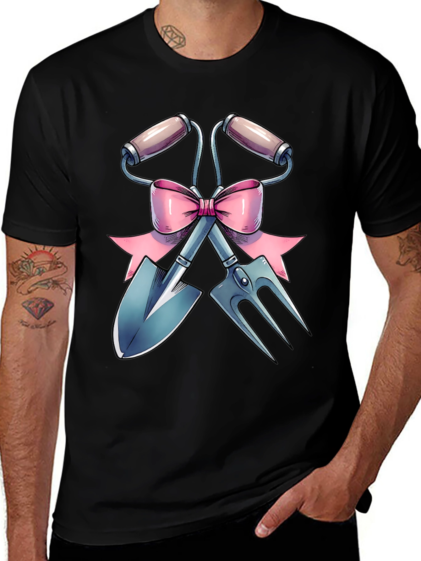 Gardening Tool T-Shirt with Bow