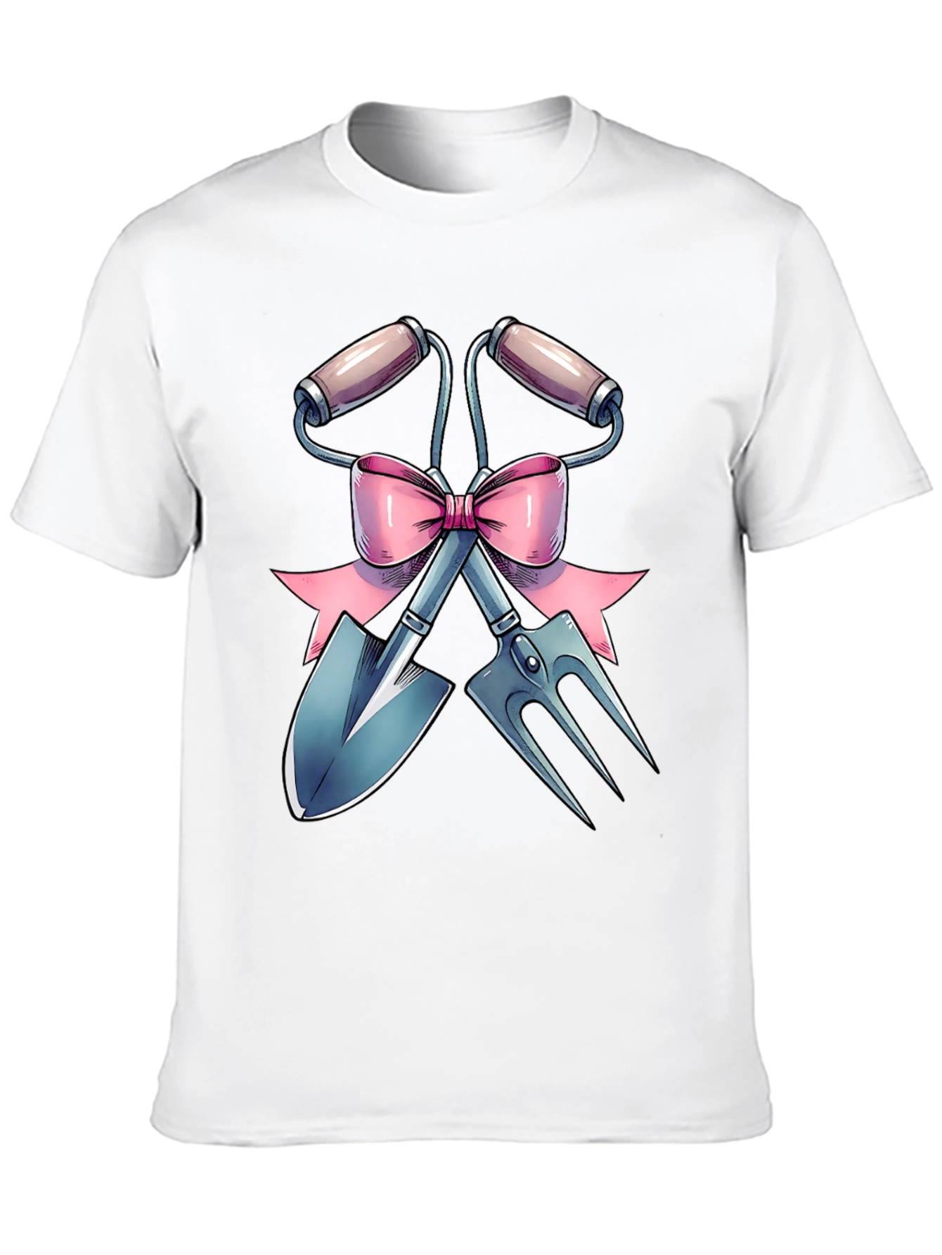 Gardening Tool T-Shirt with Bow