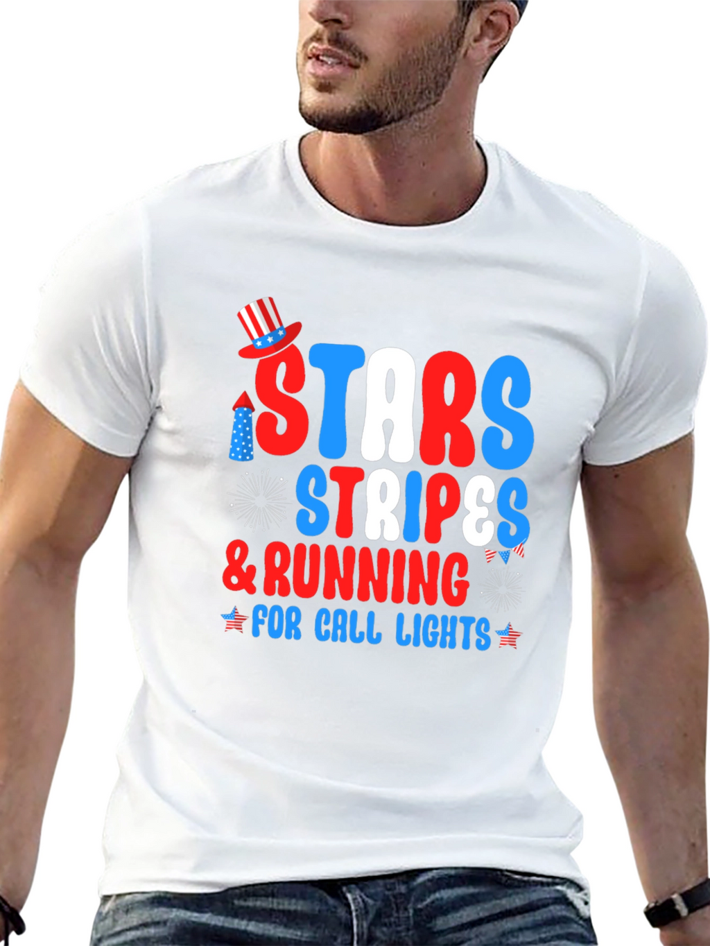 Stars Stripes & Running for Call Lights T-Shirt