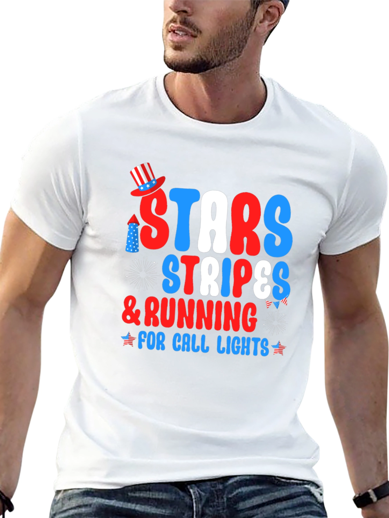 Stars Stripes & Running for Call Lights T-Shirt
