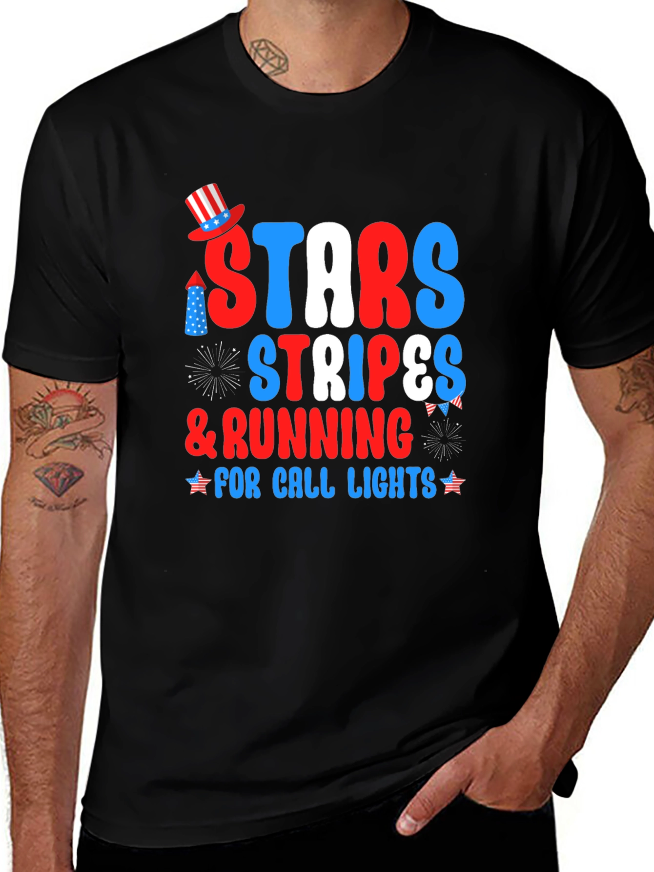 Stars Stripes & Running for Call Lights T-Shirt