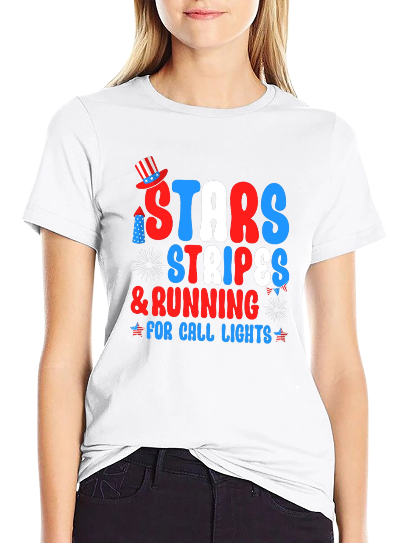 Stars Stripes & Running for Call Lights T-Shirt