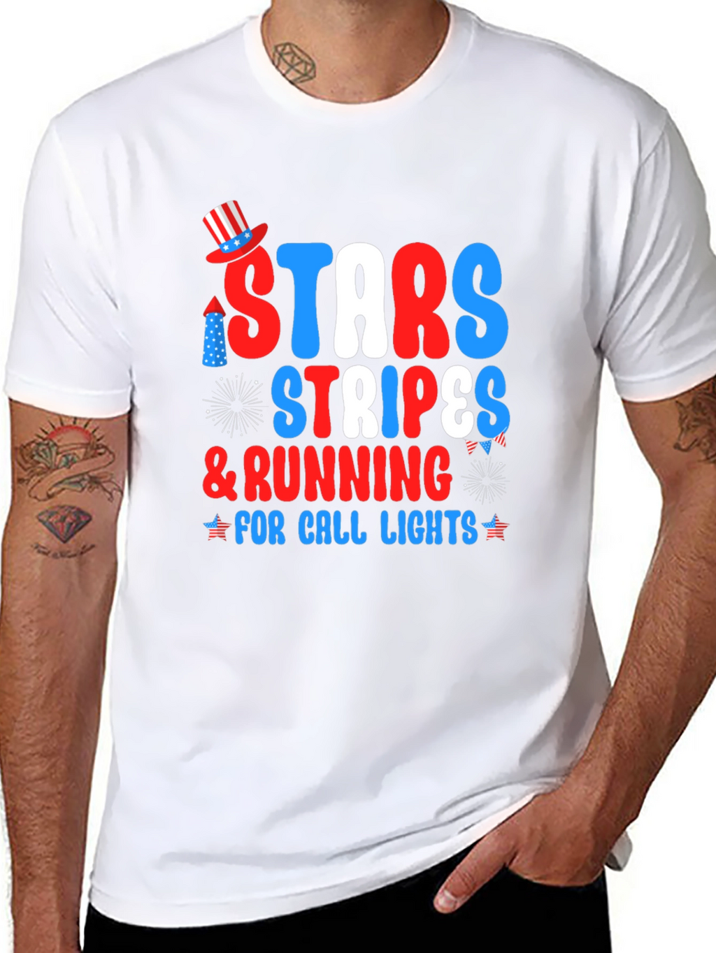 Stars Stripes & Running for Call Lights T-Shirt