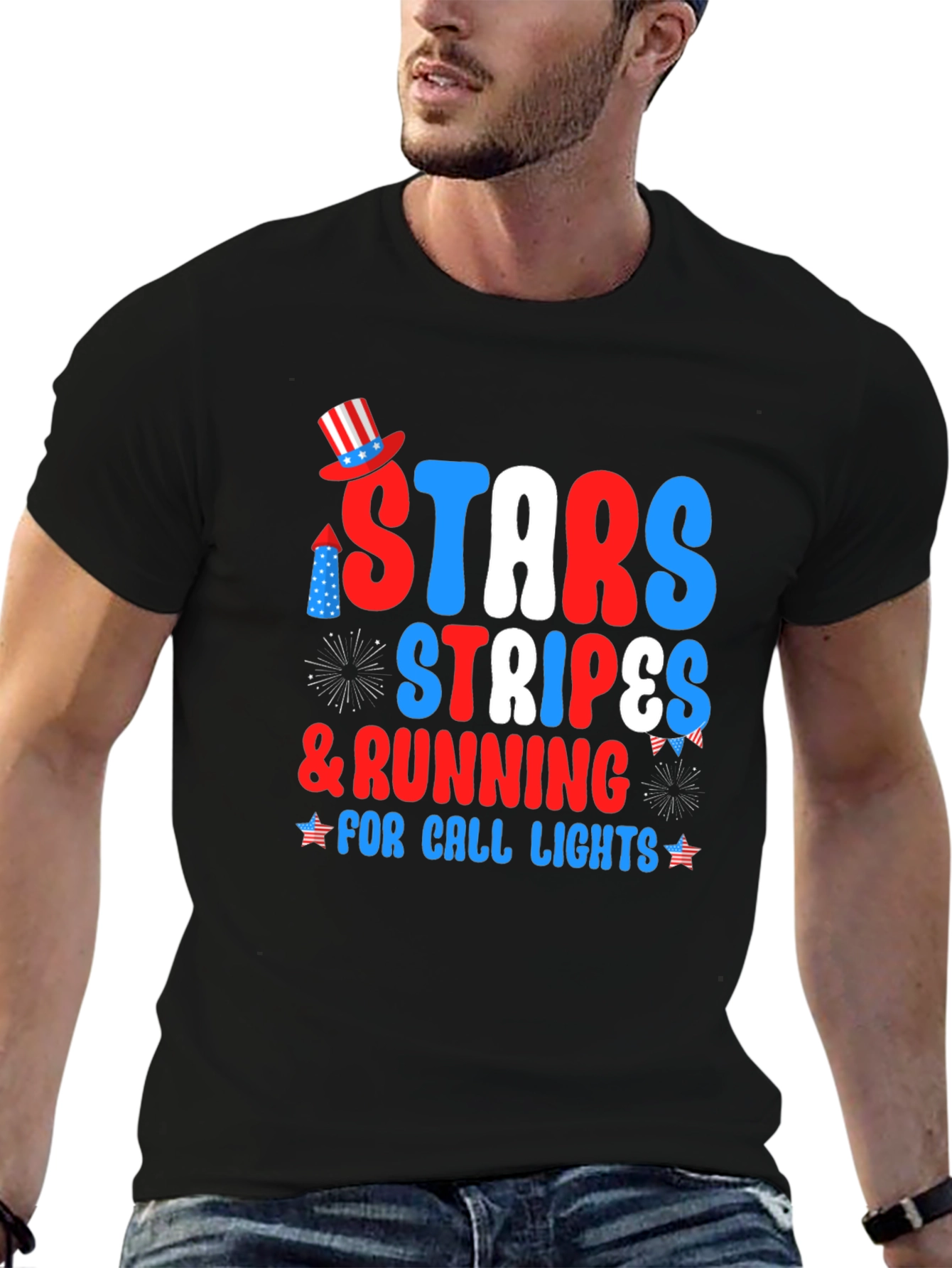 Stars Stripes & Running for Call Lights T-Shirt