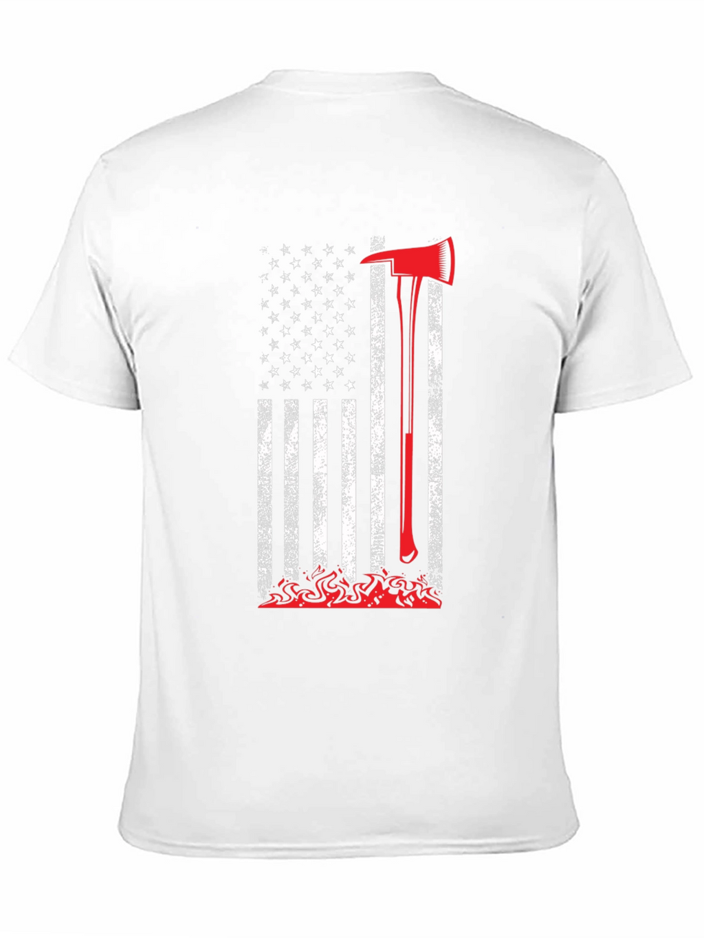 Firefighter Axe American Flag Graphic Tee