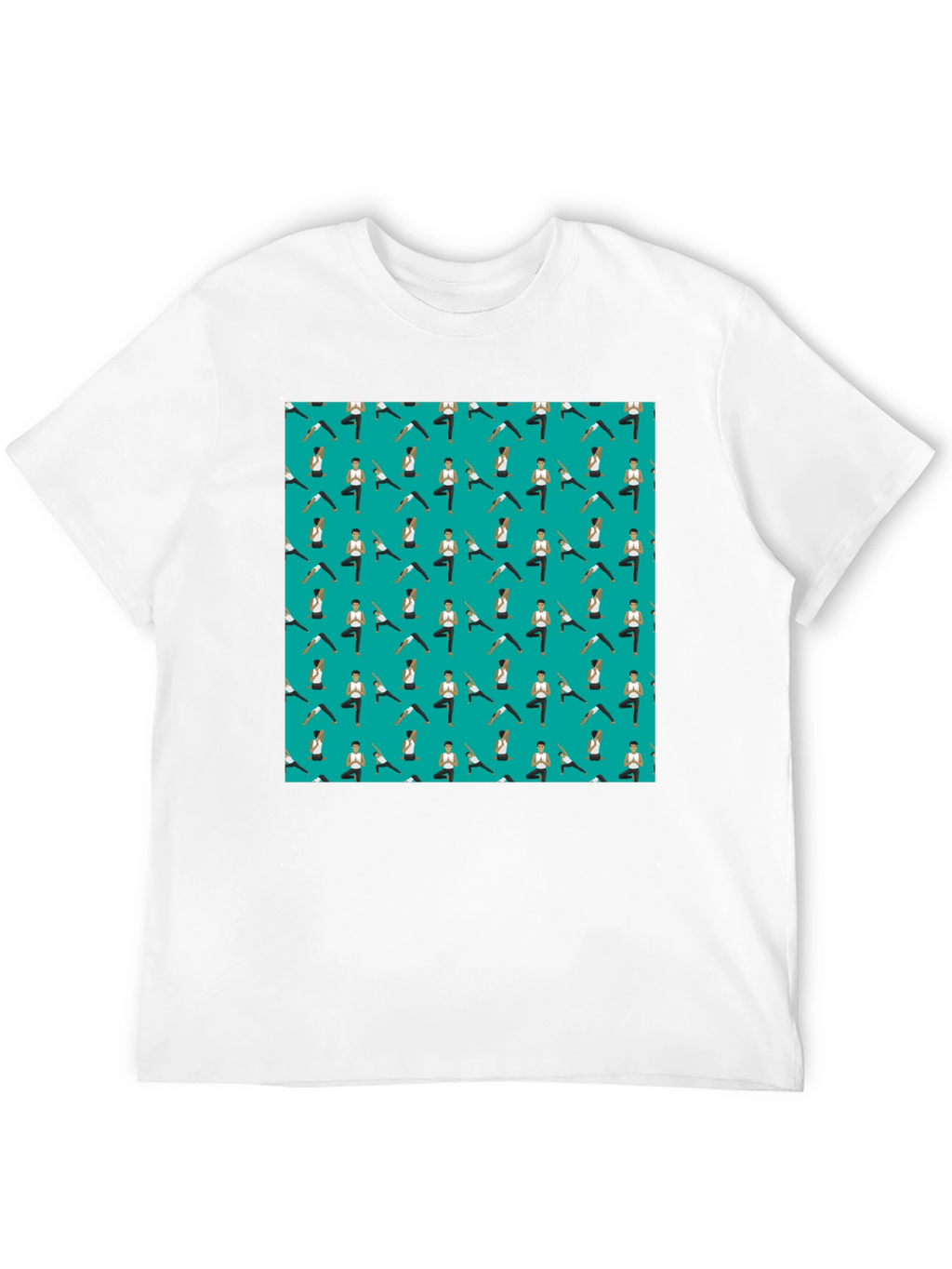 Yoga Pattern Mens Black T-Shirt