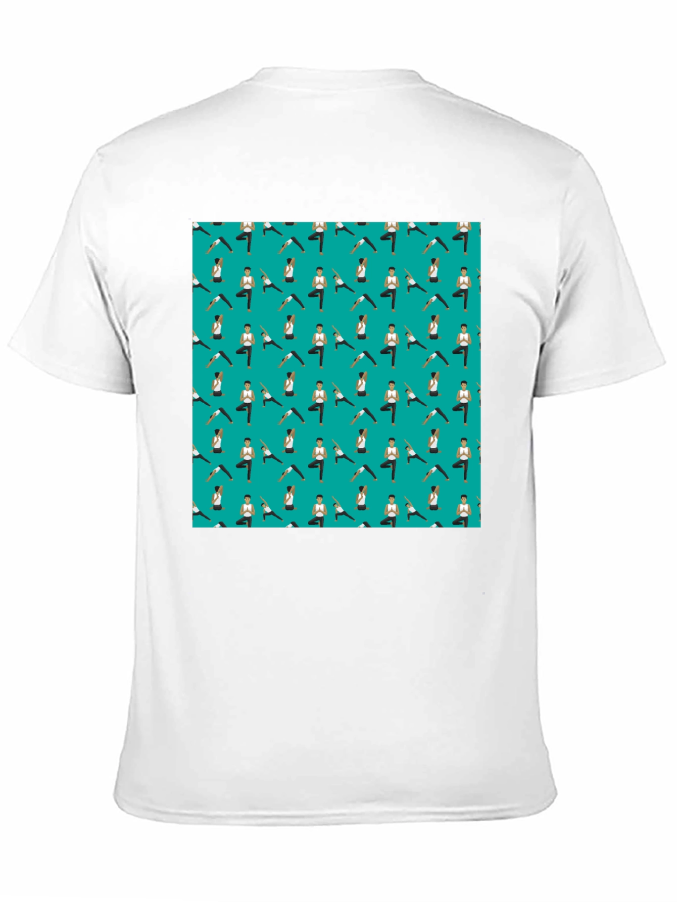 Yoga Pattern Mens Black T-Shirt