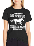 Calm & Reserved Horse Lover T-Shirt