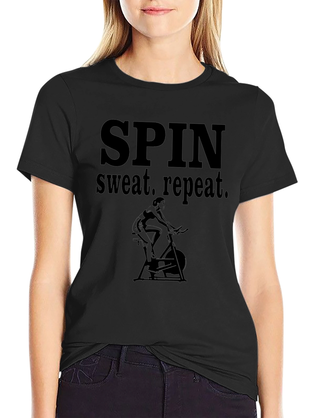 Spin Sweat Repeat Black T-Shirt