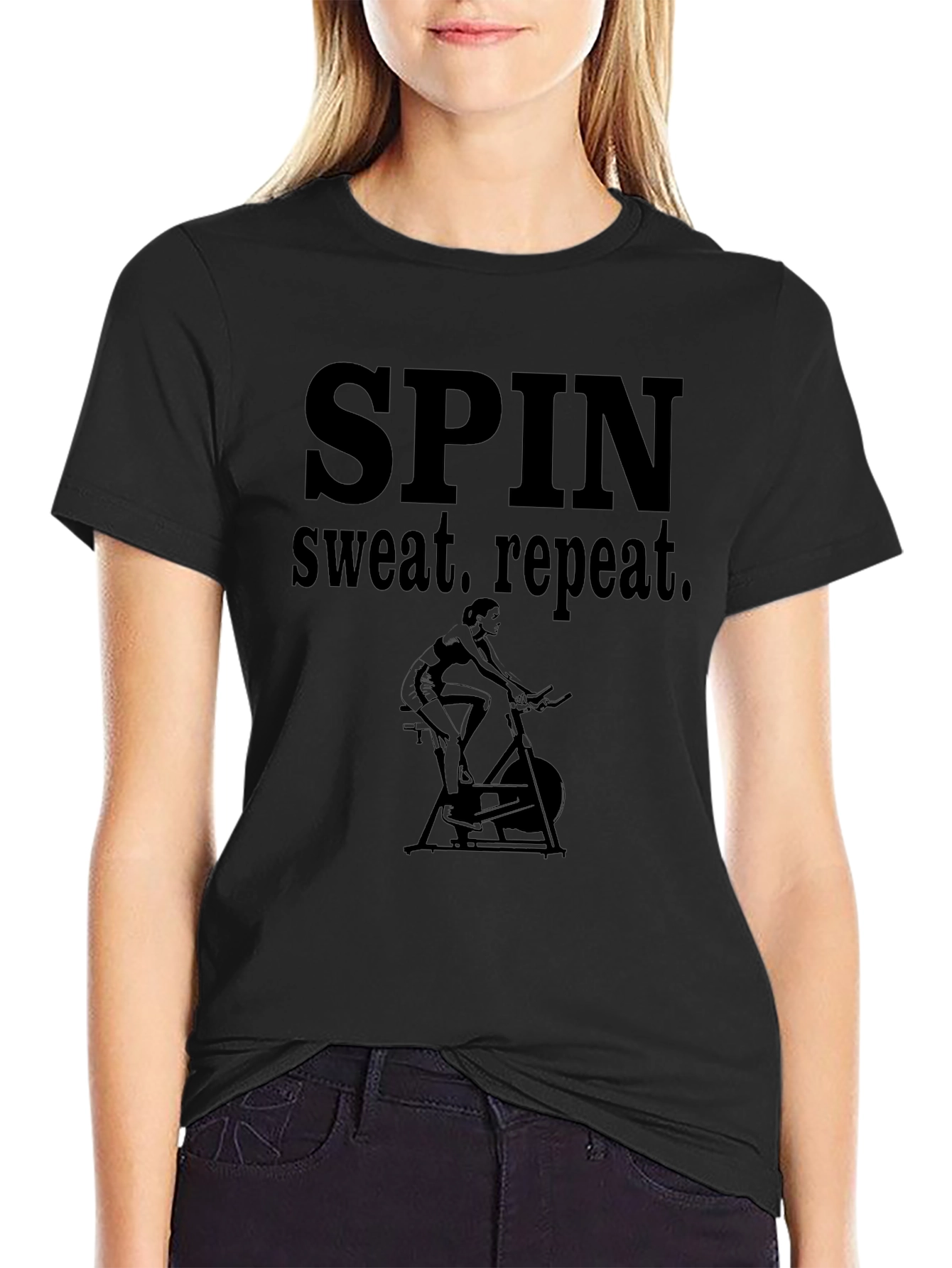 Spin Sweat Repeat Black T-Shirt