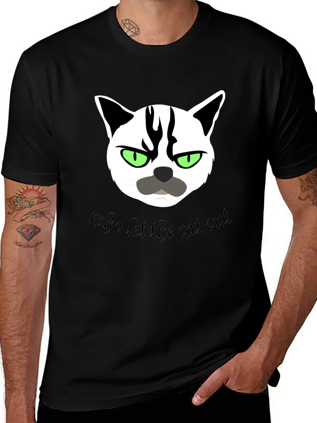 Grumpy Cat T-Shirt - Who Let the Cat Out?