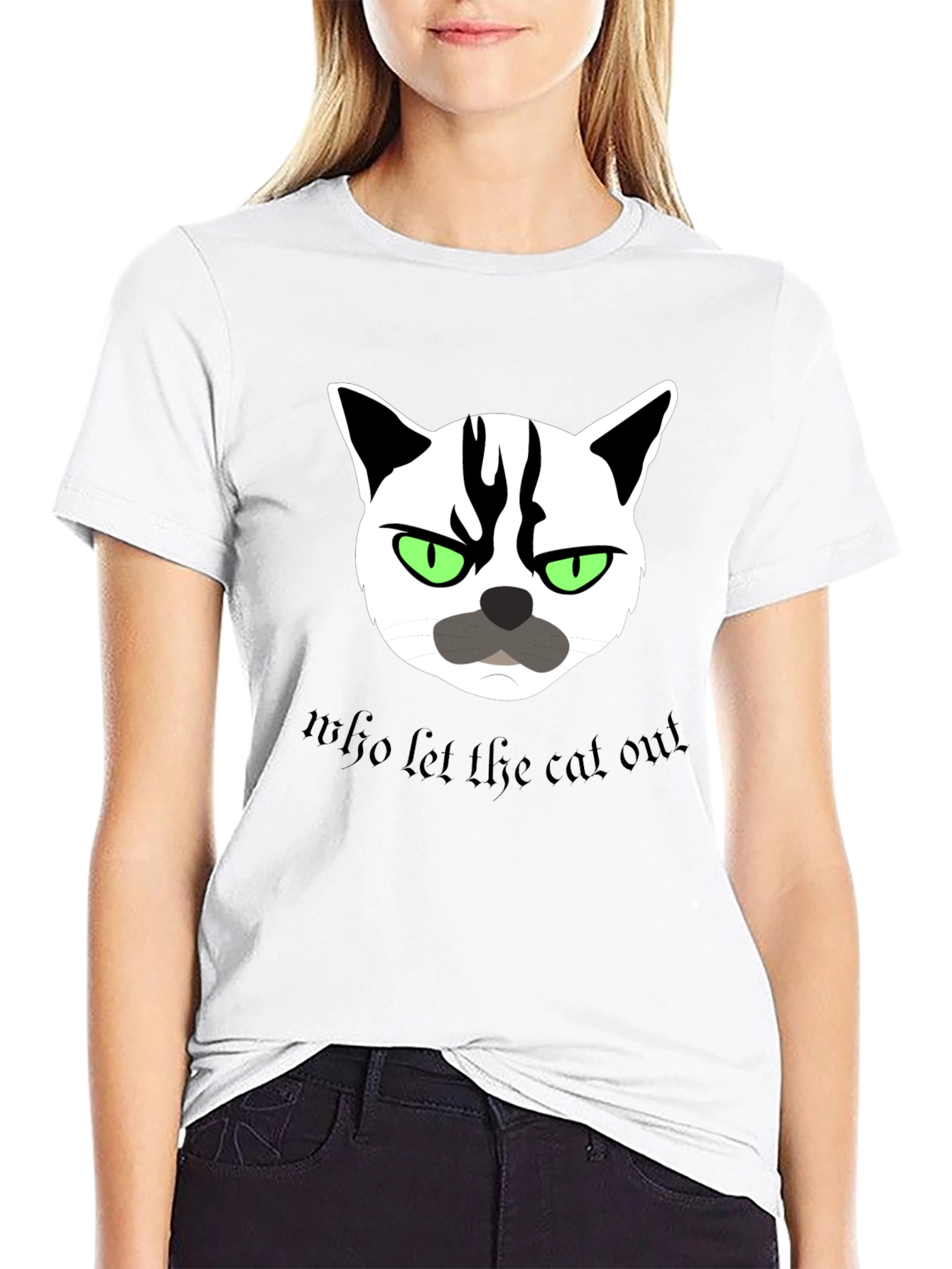 Grumpy Cat T-Shirt - Who Let the Cat Out?