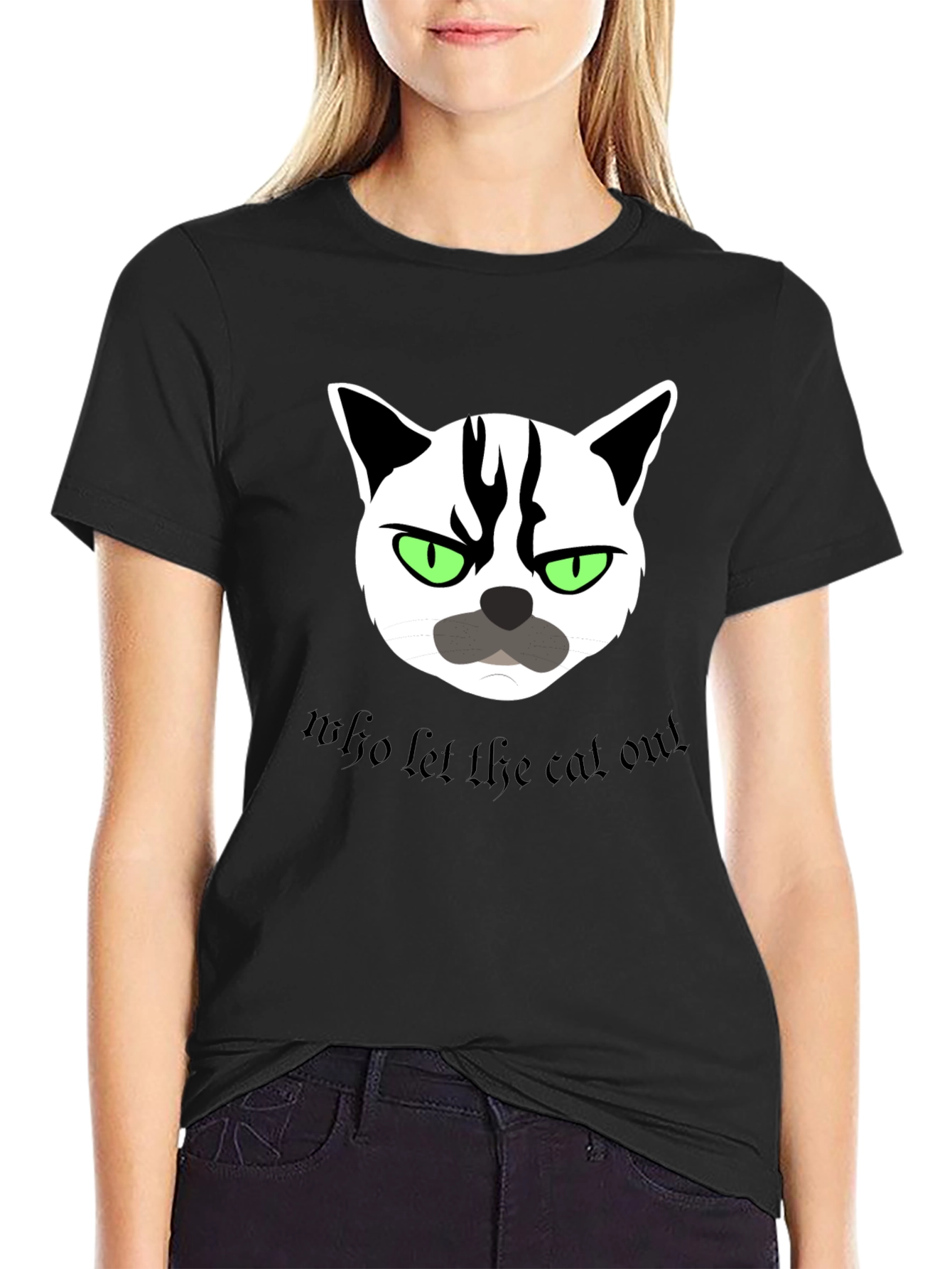 Grumpy Cat T-Shirt - Who Let the Cat Out?