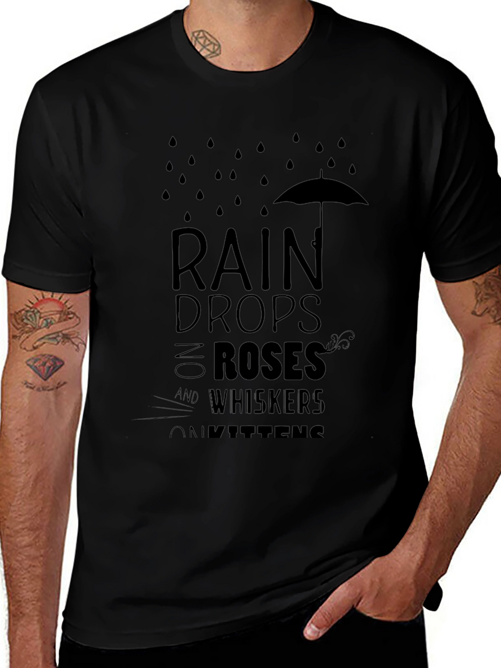 Raindrops Roses Whiskers Kittens T-Shirt