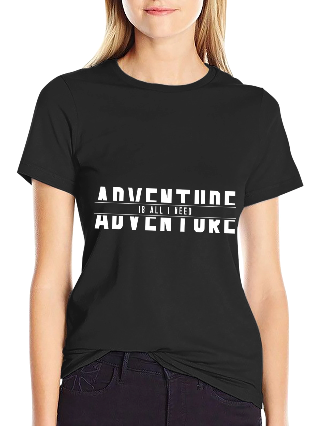 Adventure is All I Need Graphic Tee - Black