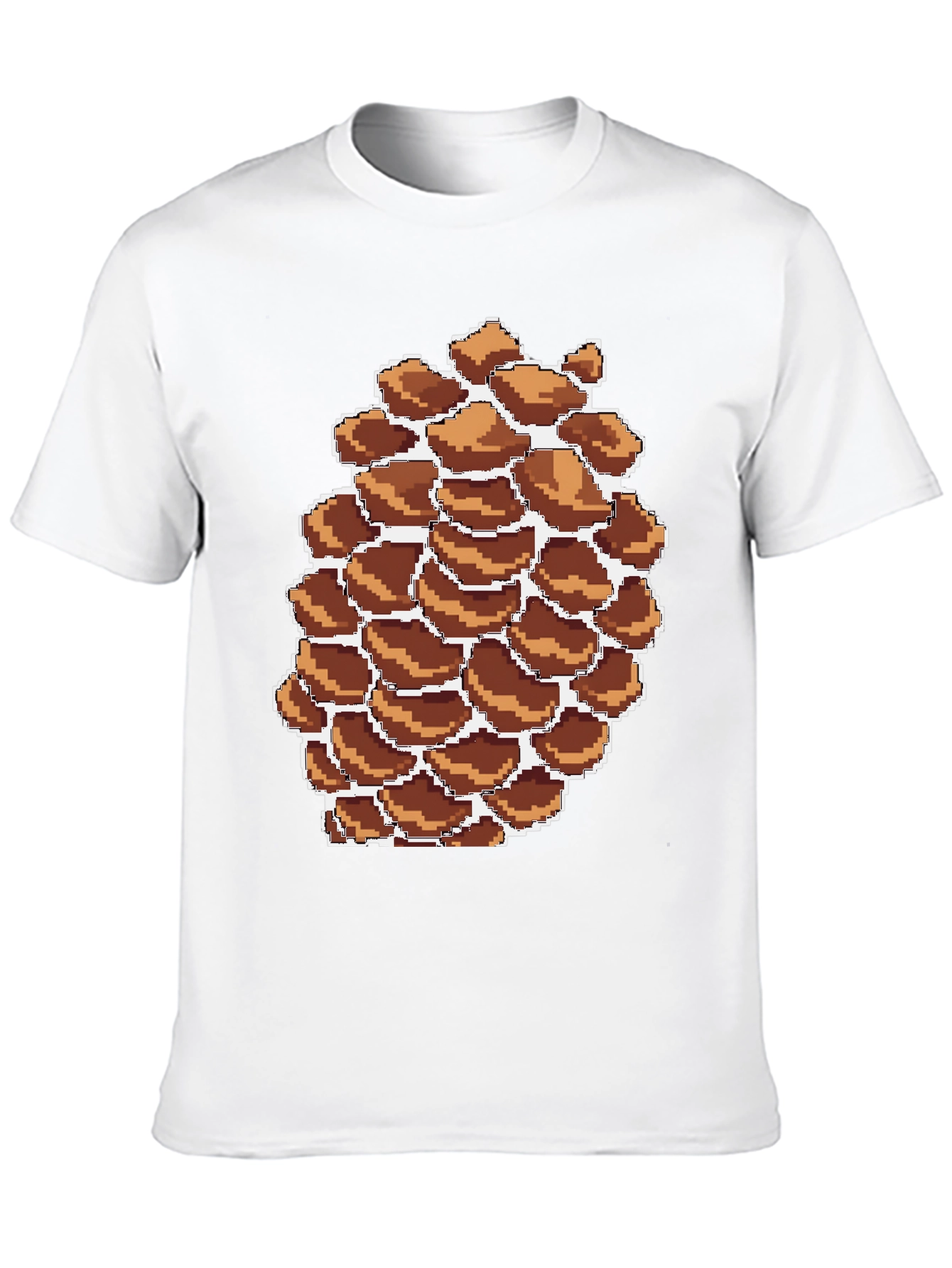 Pixel Pinecone Graphic Tee - Nature Lovers Shirt
