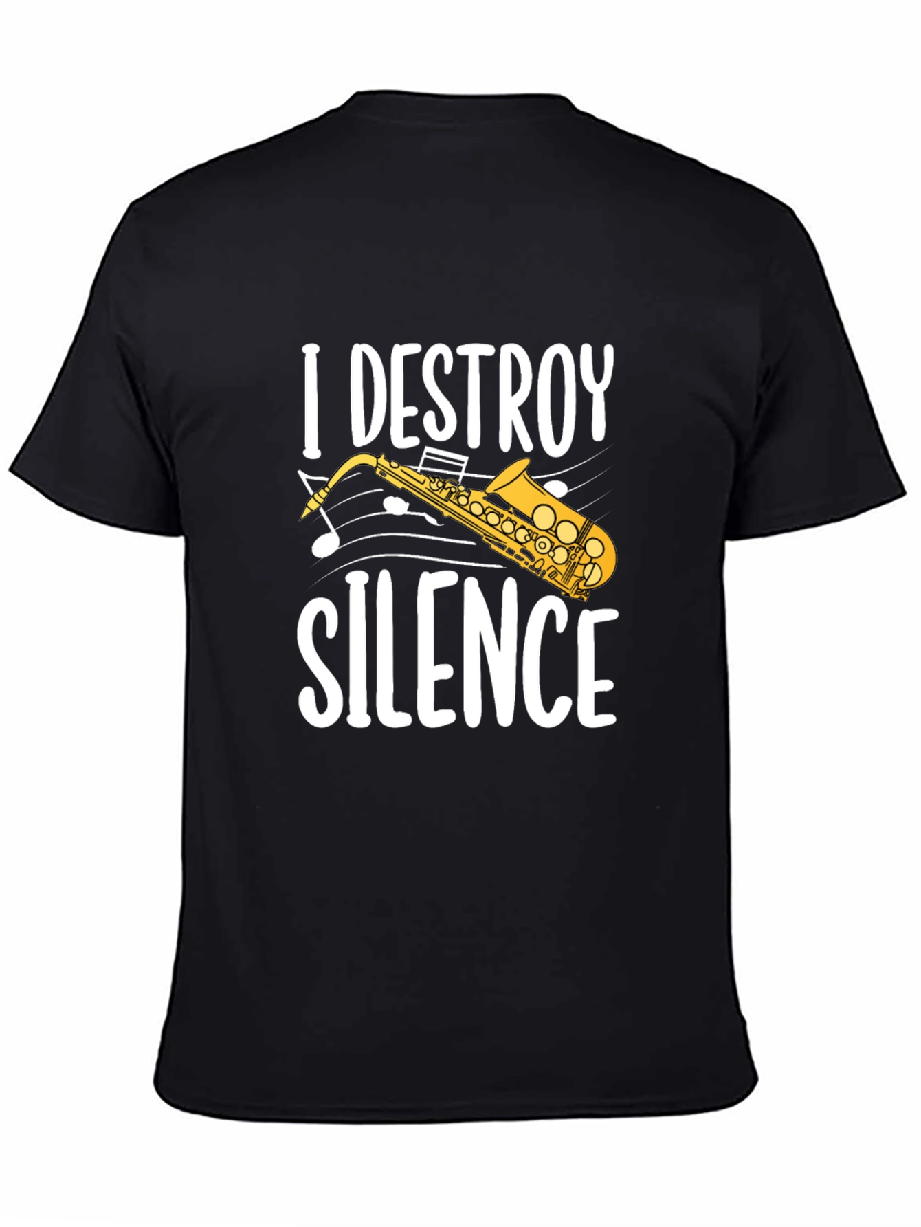 I Destroy Silence Saxophone Graphic Tee