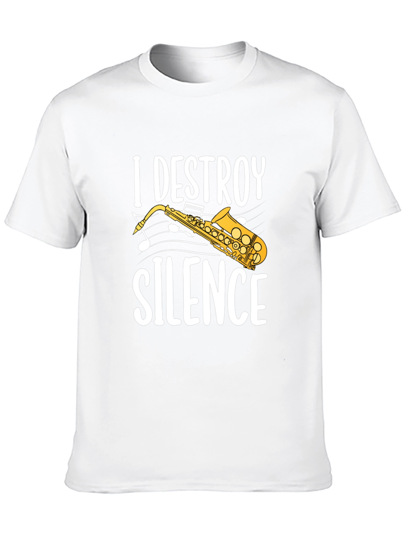 I Destroy Silence Saxophone Graphic Tee