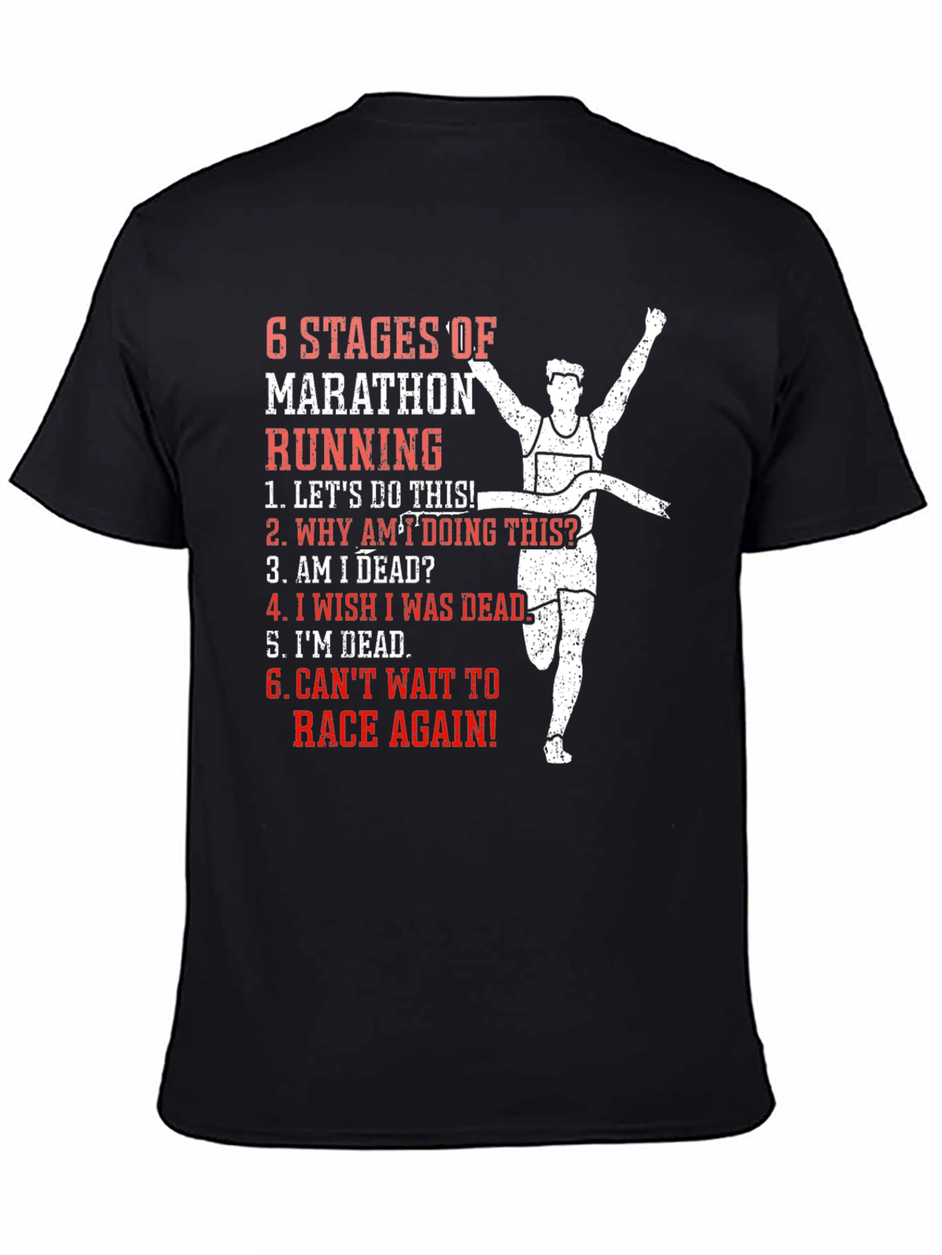 Marathon Running Stages T-Shirt - Funny Runner Tee