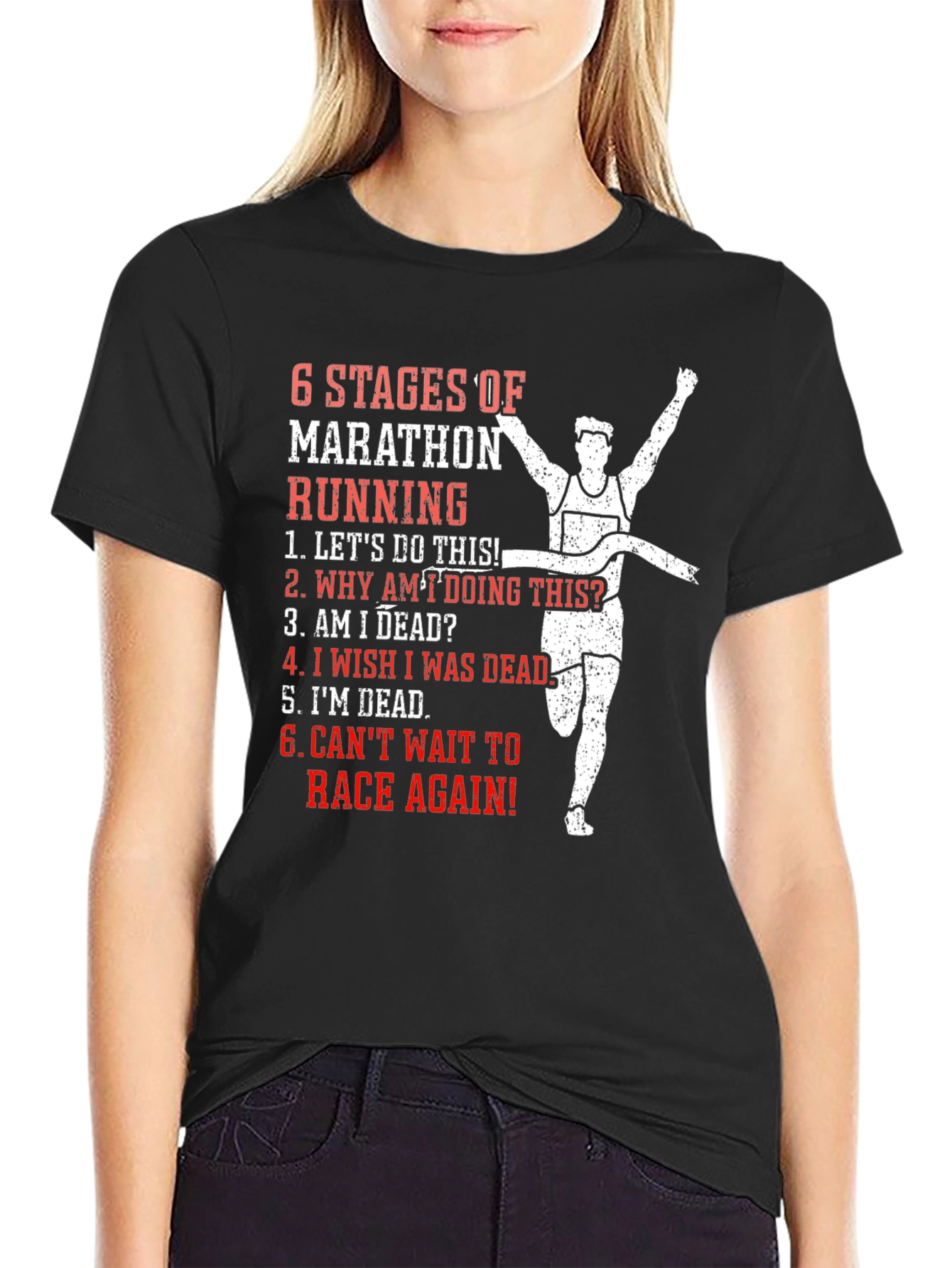 Marathon Running Stages T-Shirt - Funny Runner Tee