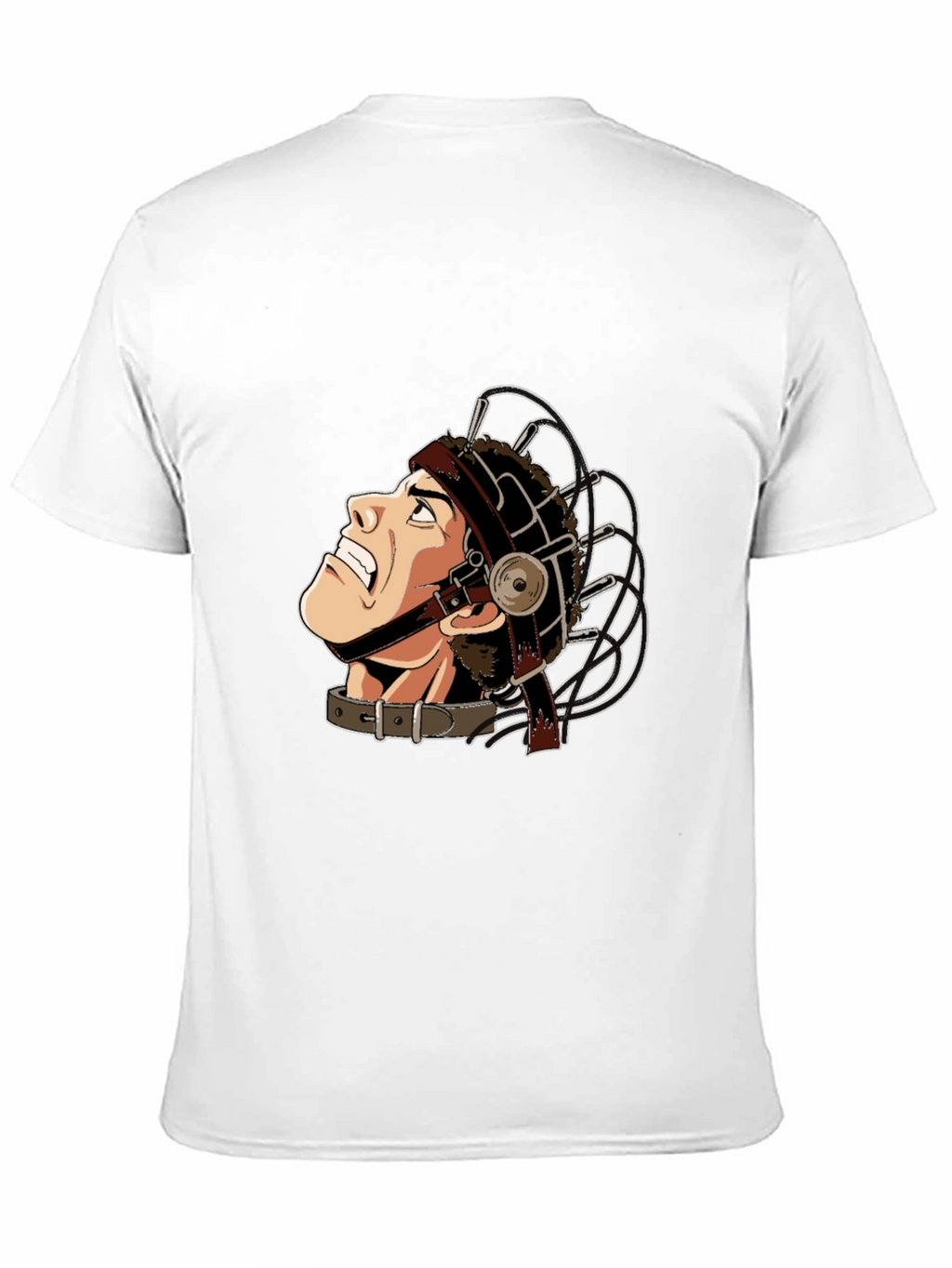 Black T-Shirt with Humorous Illustration