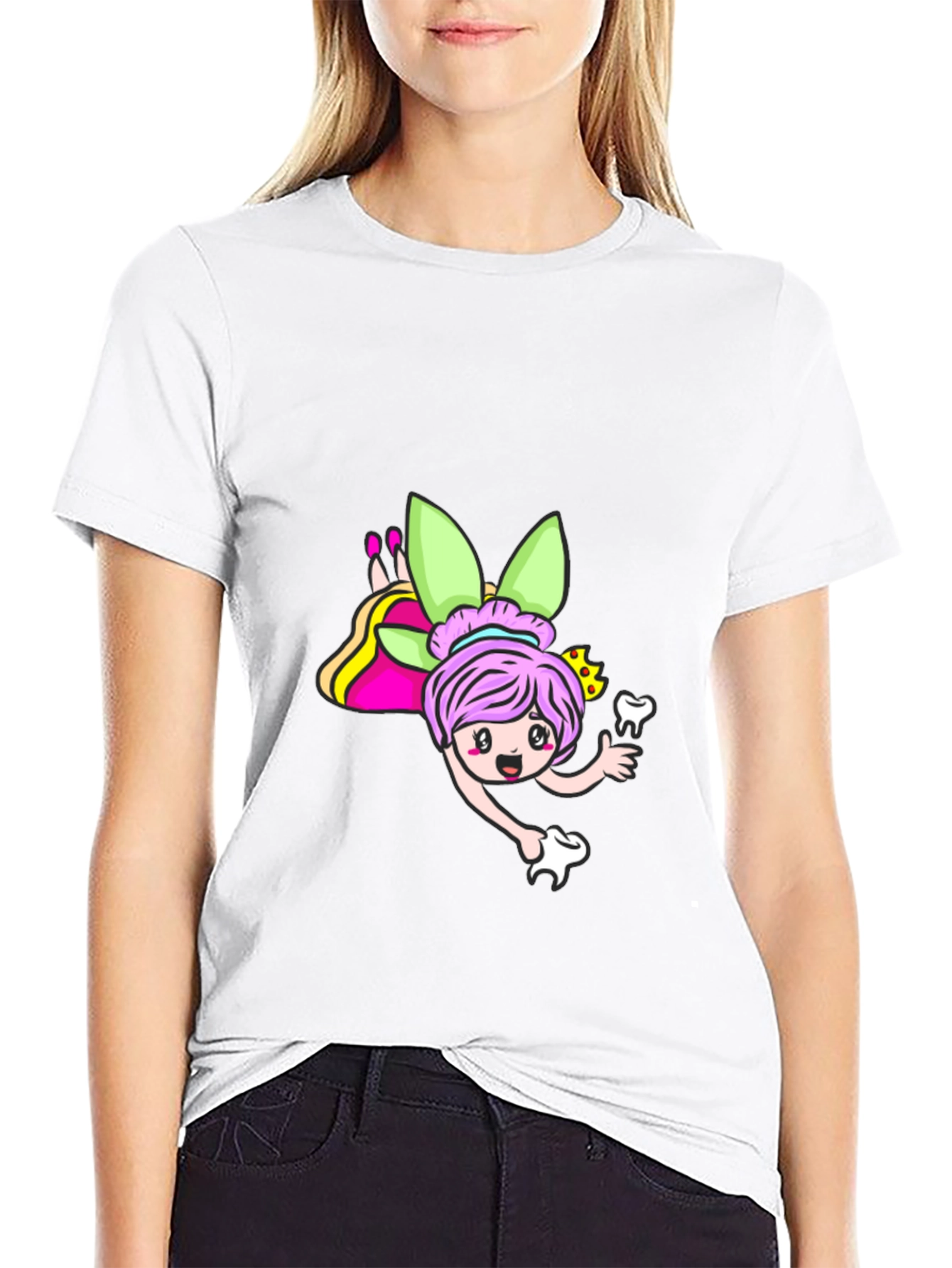 Tooth Fairy Cartoon Graphic T-Shirt