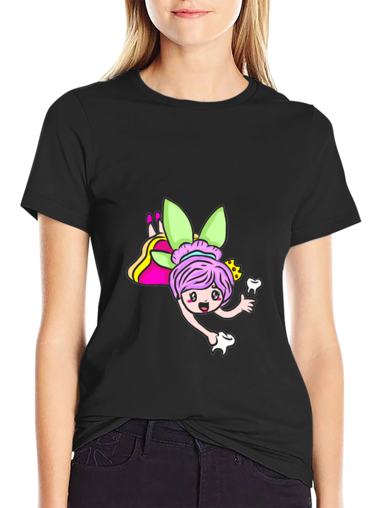 Tooth Fairy Cartoon Graphic T-Shirt