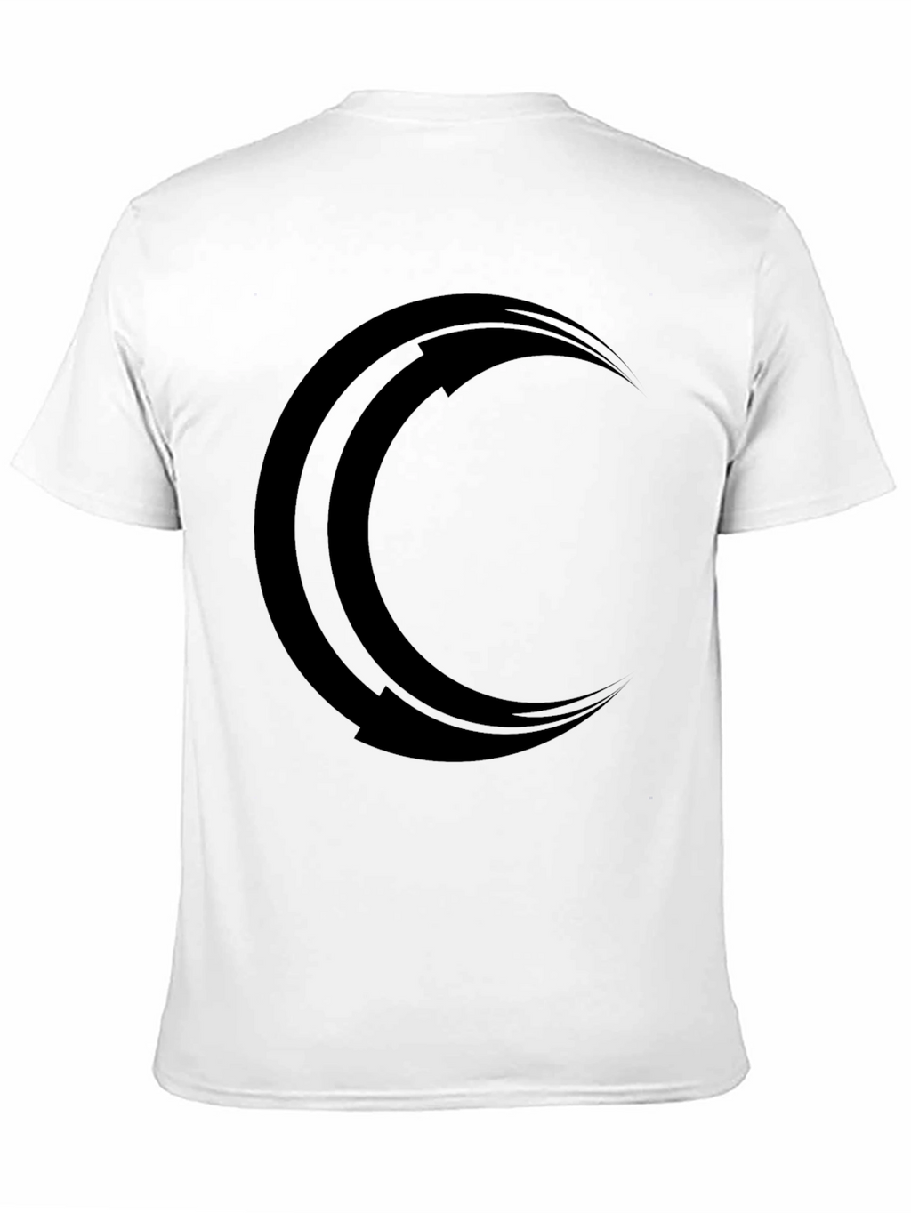 Mens Black Crescent Moon Graphic Tee