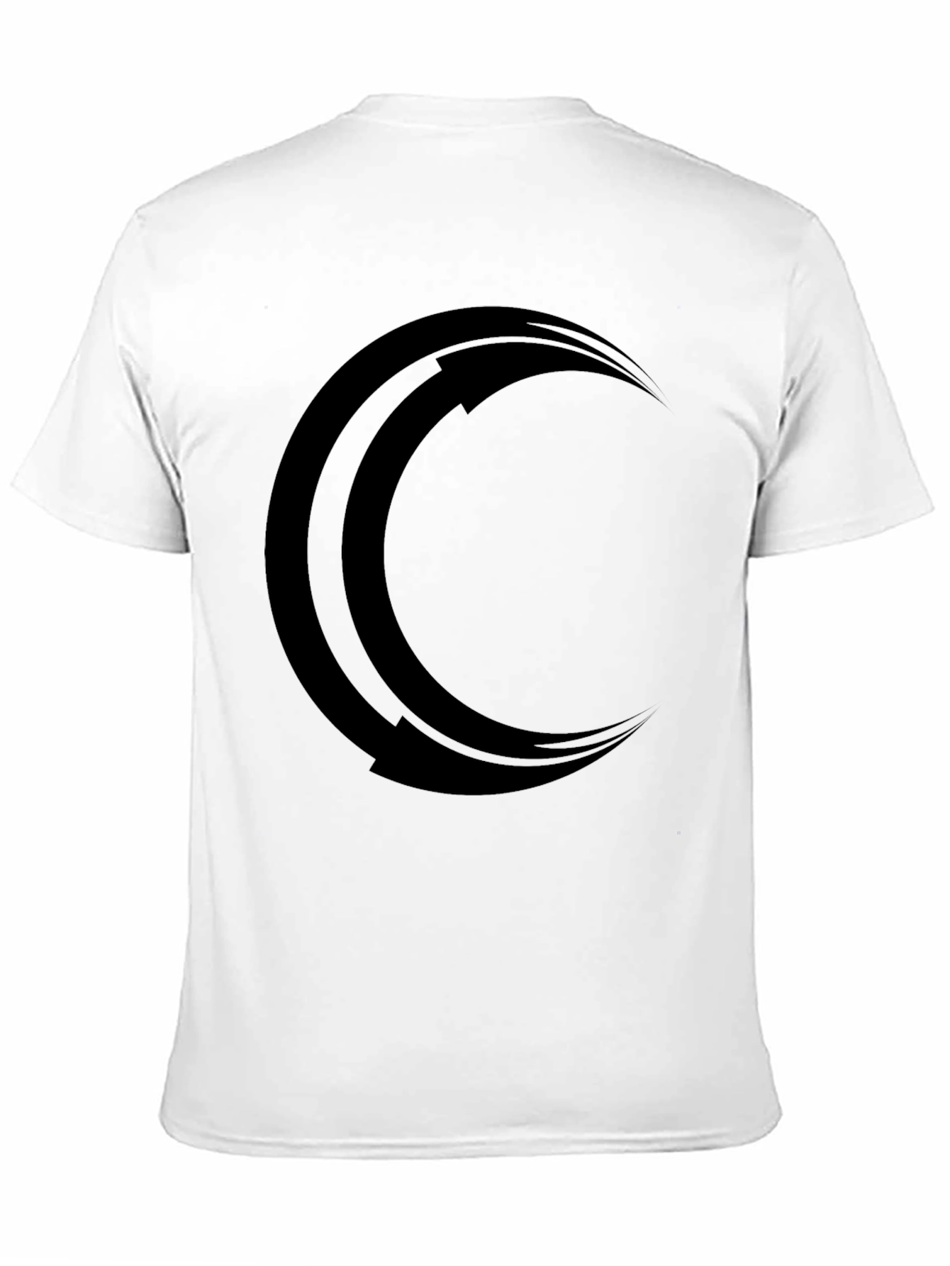 Mens Black Crescent Moon Graphic Tee