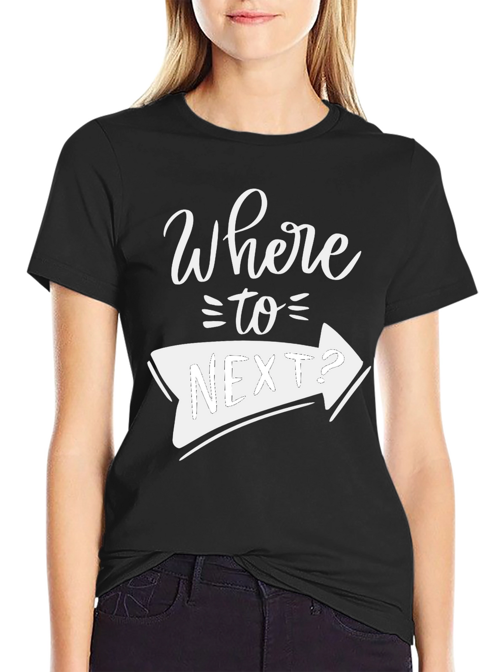 Where to Next? Graphic Tee - Black