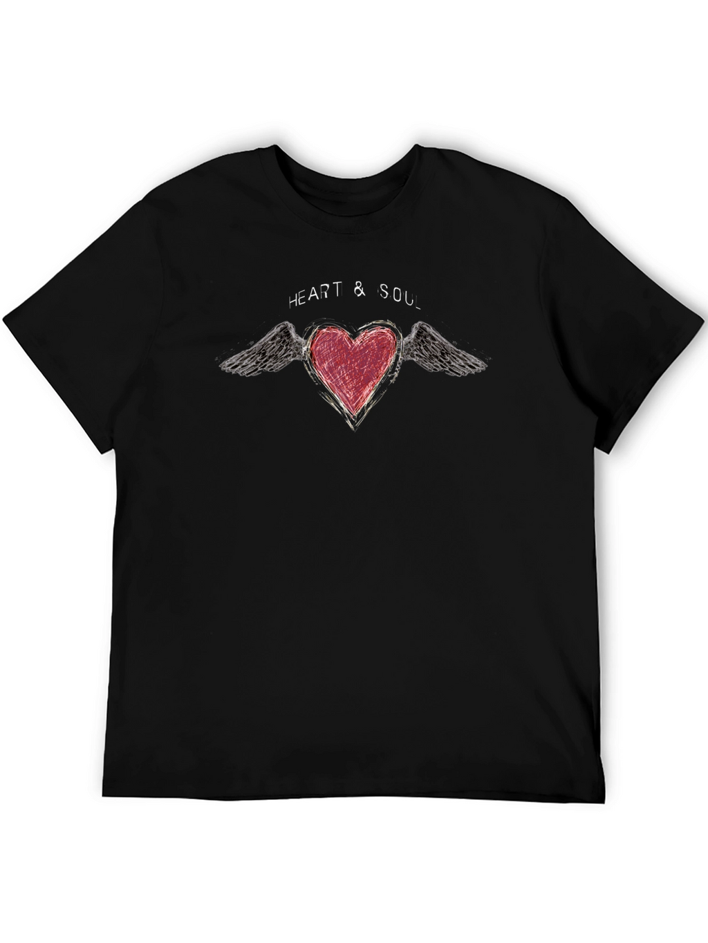 Heart & Soul Graphic Print Black T-Shirt