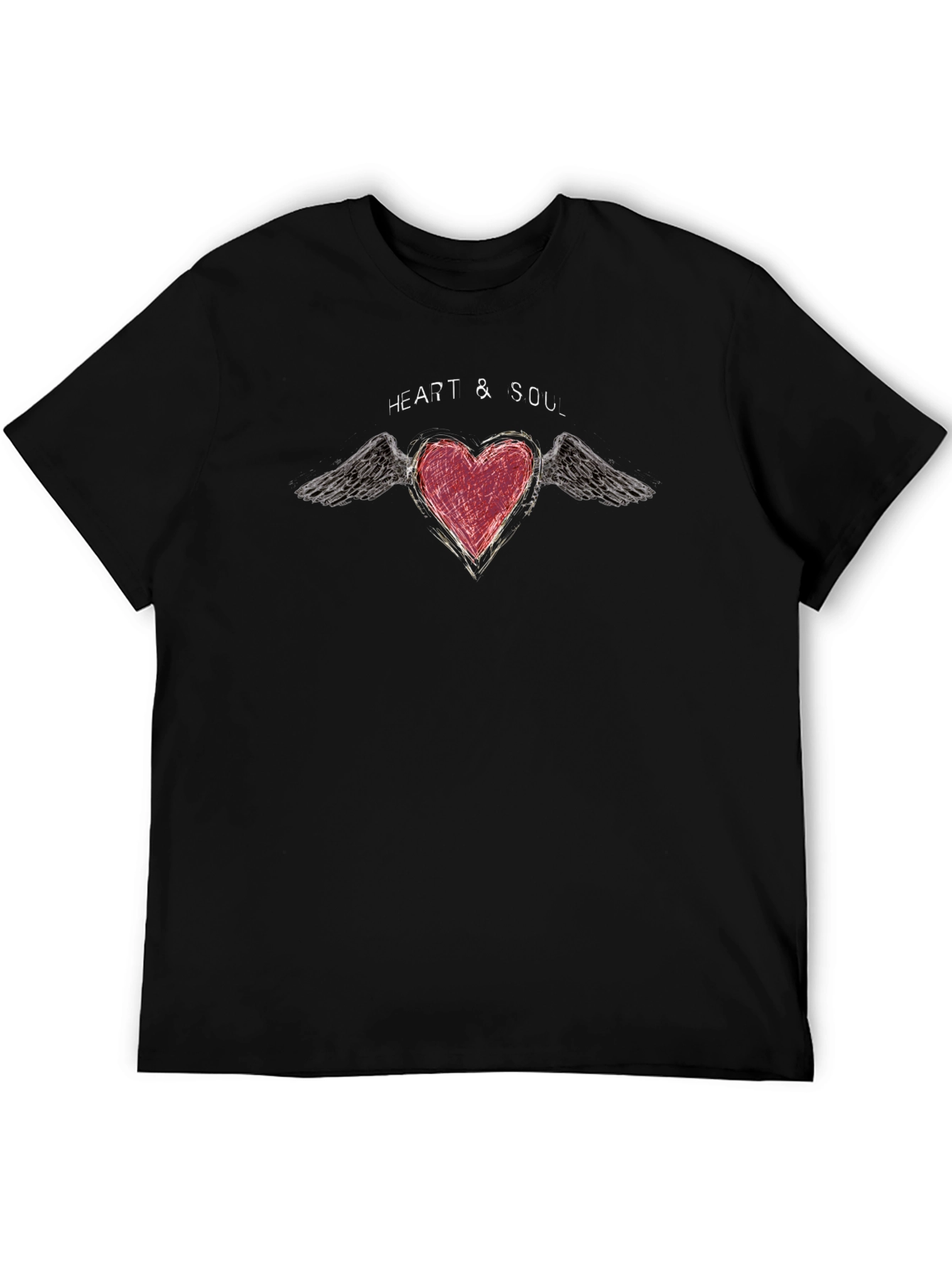 Heart & Soul Graphic Print Black T-Shirt