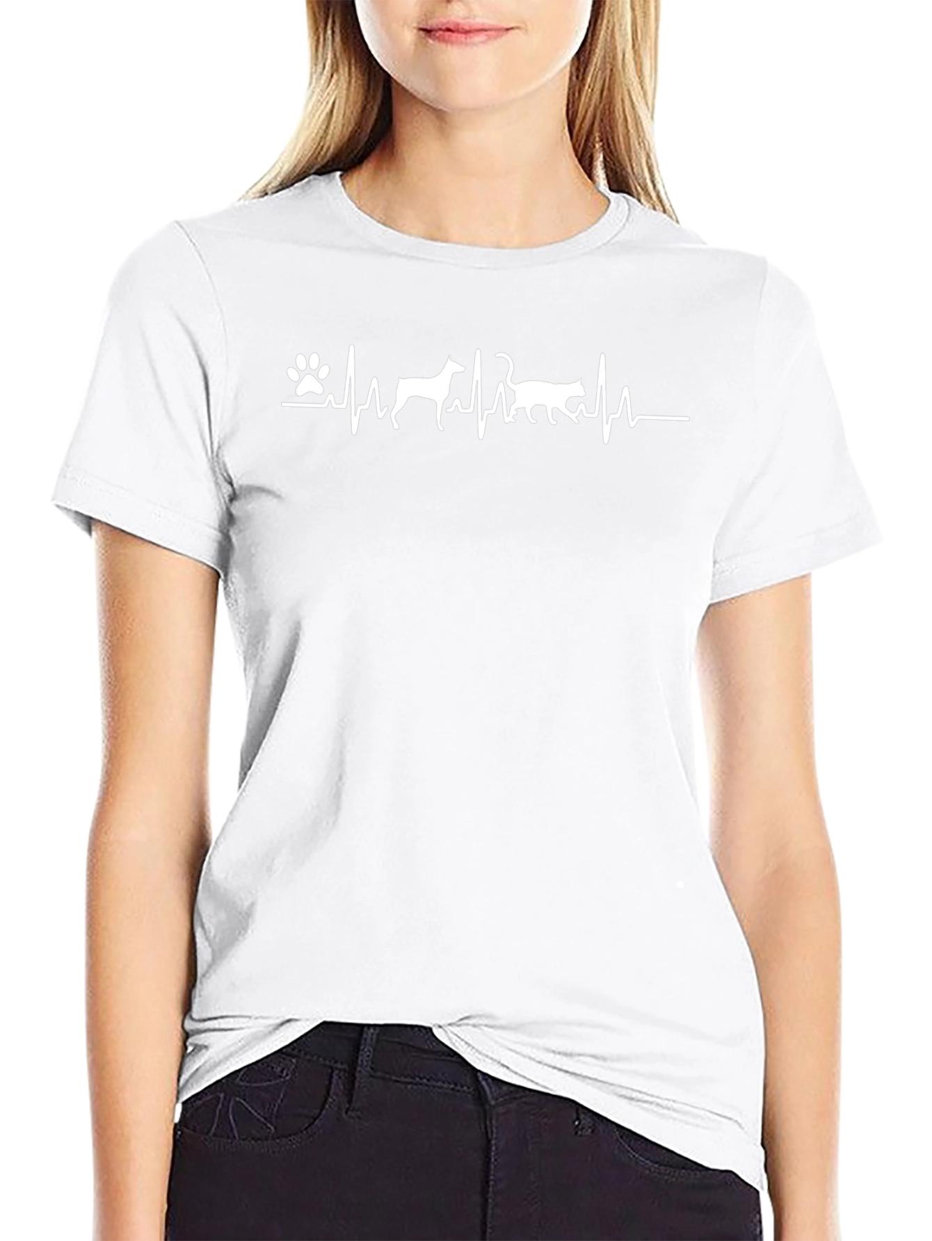Dog Cat Heartbeat T-Shirt
