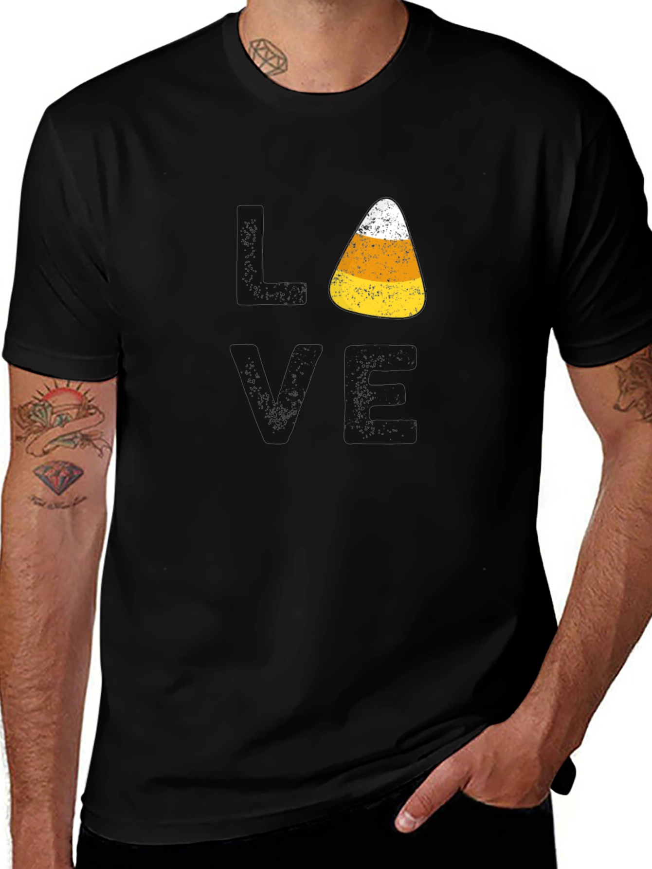 Candy Corn Graphic Tee - Halloween Shirt