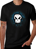 Skull Graphic Print Black T-Shirt
