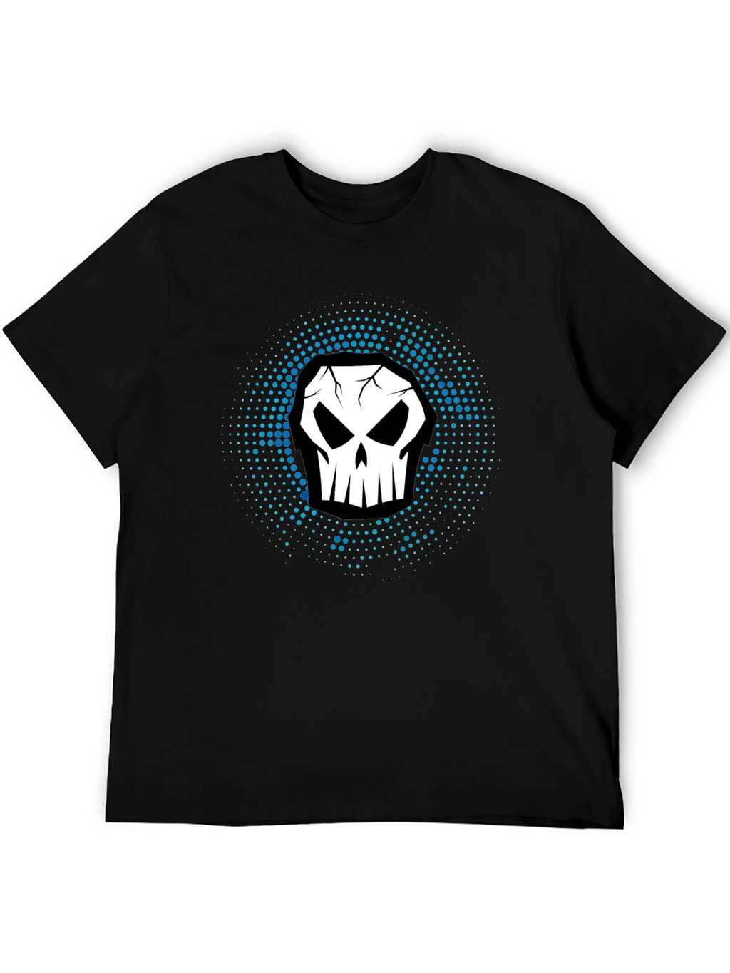 Skull Graphic Print Black T-Shirt