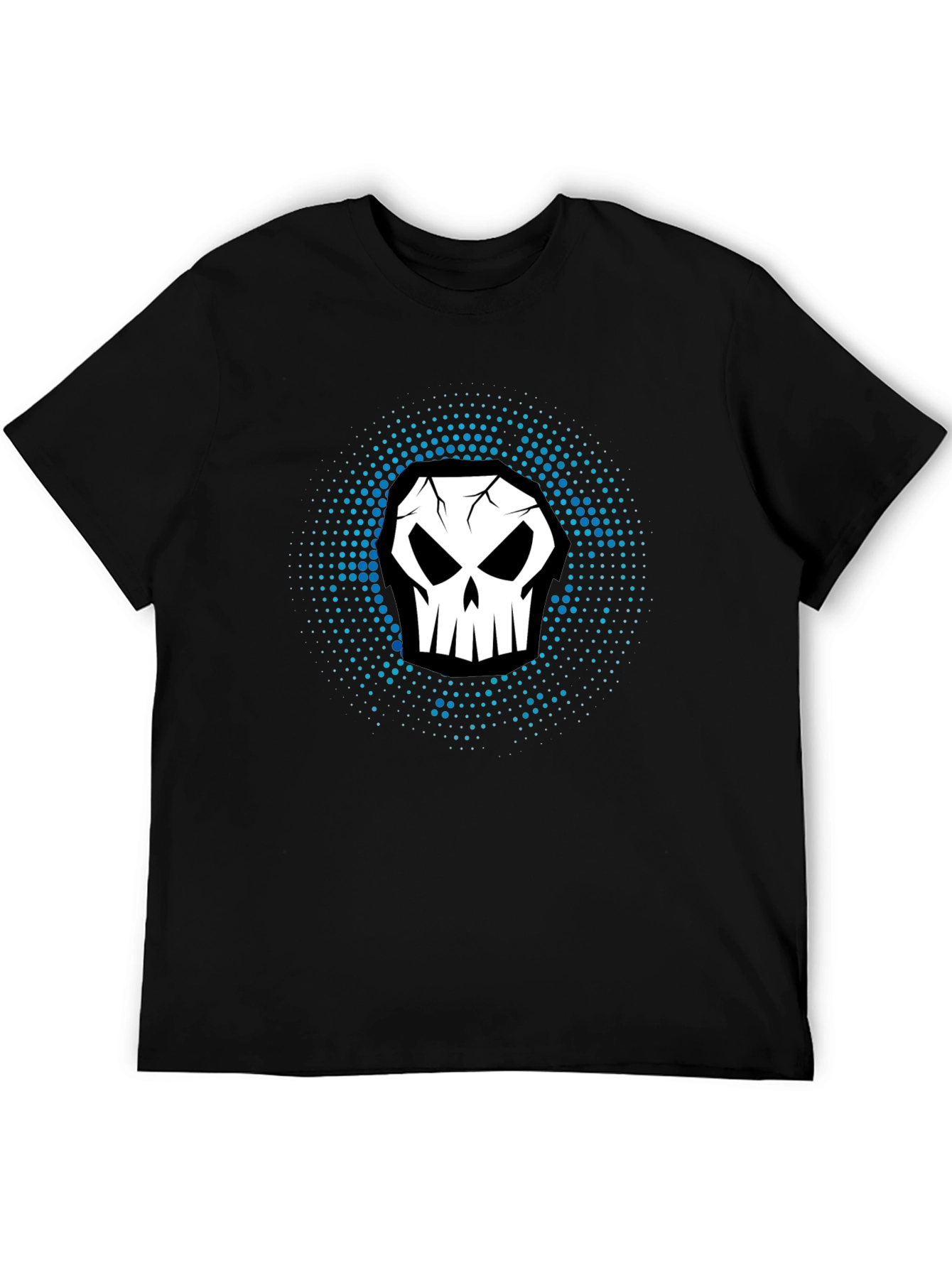 Skull Graphic Print Black T-Shirt