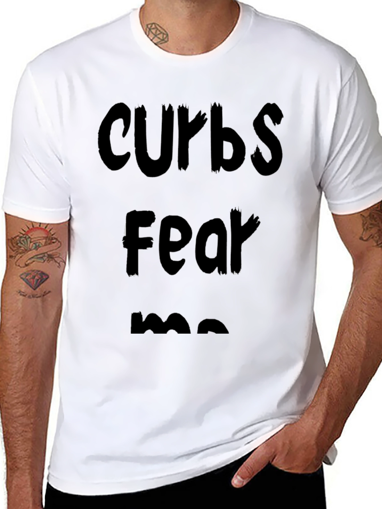 Curbs Fear Me Black Graphic Tee